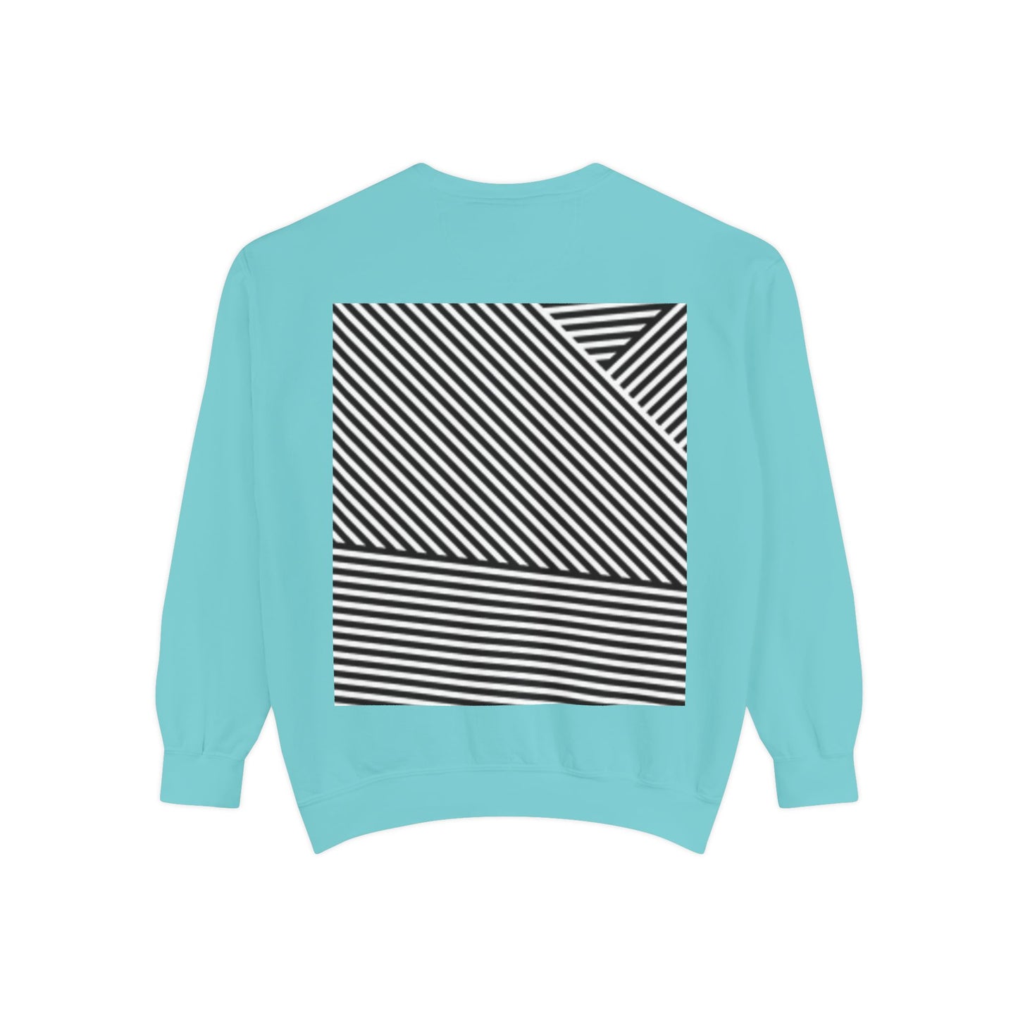 Unique Unisex Garment-Dyed Sweatshirt with Intricate Graphic Design