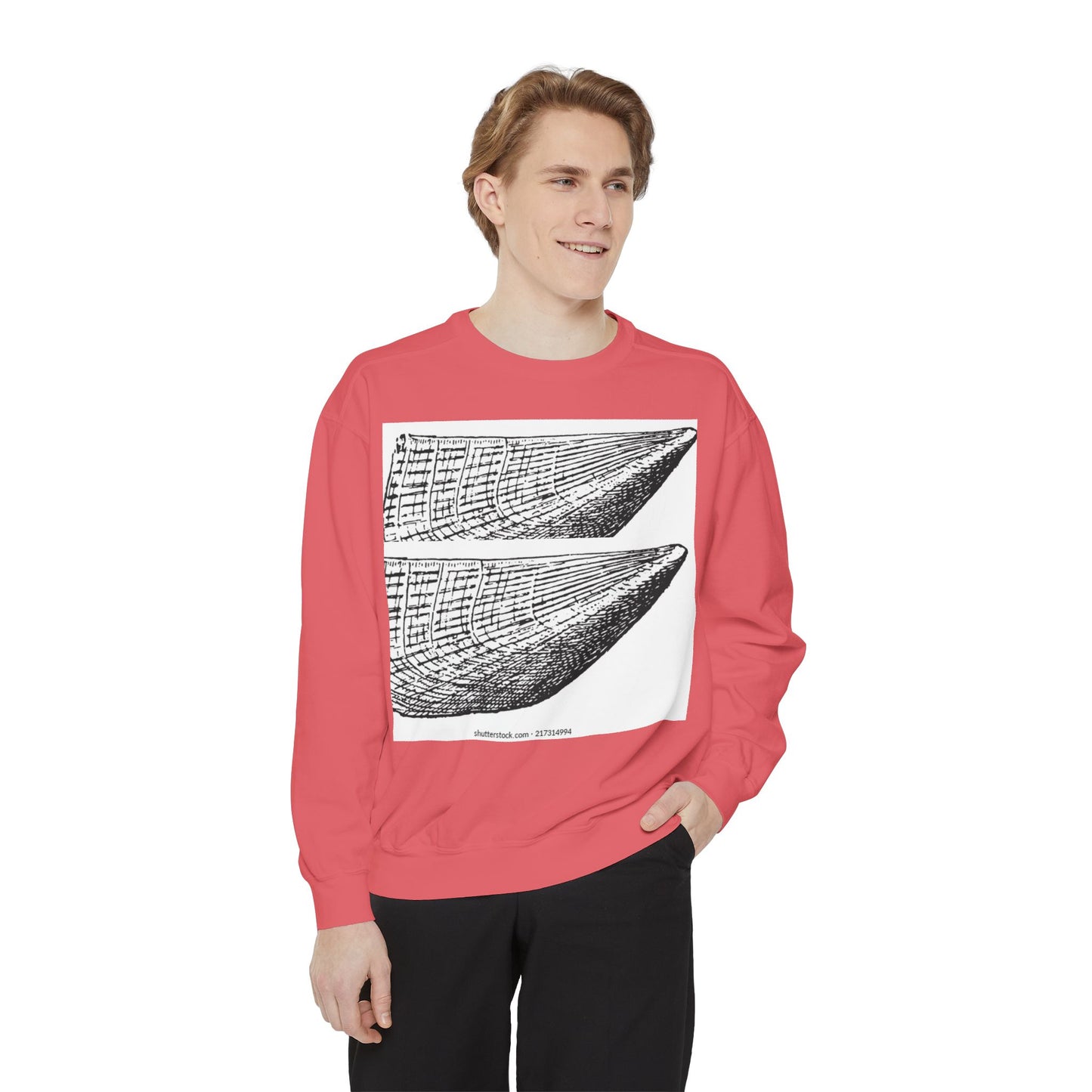Graphic Unisex Garment-Dyed Sweatshirt | Nautical Design for Ocean Lovers