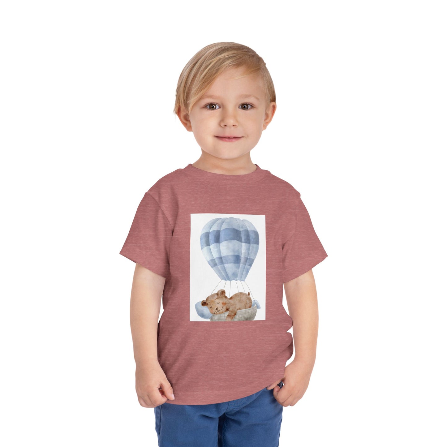Cute Toddler Tee with Hot Air Balloon and Bear Design - Perfect for Playtime and Special Occasions