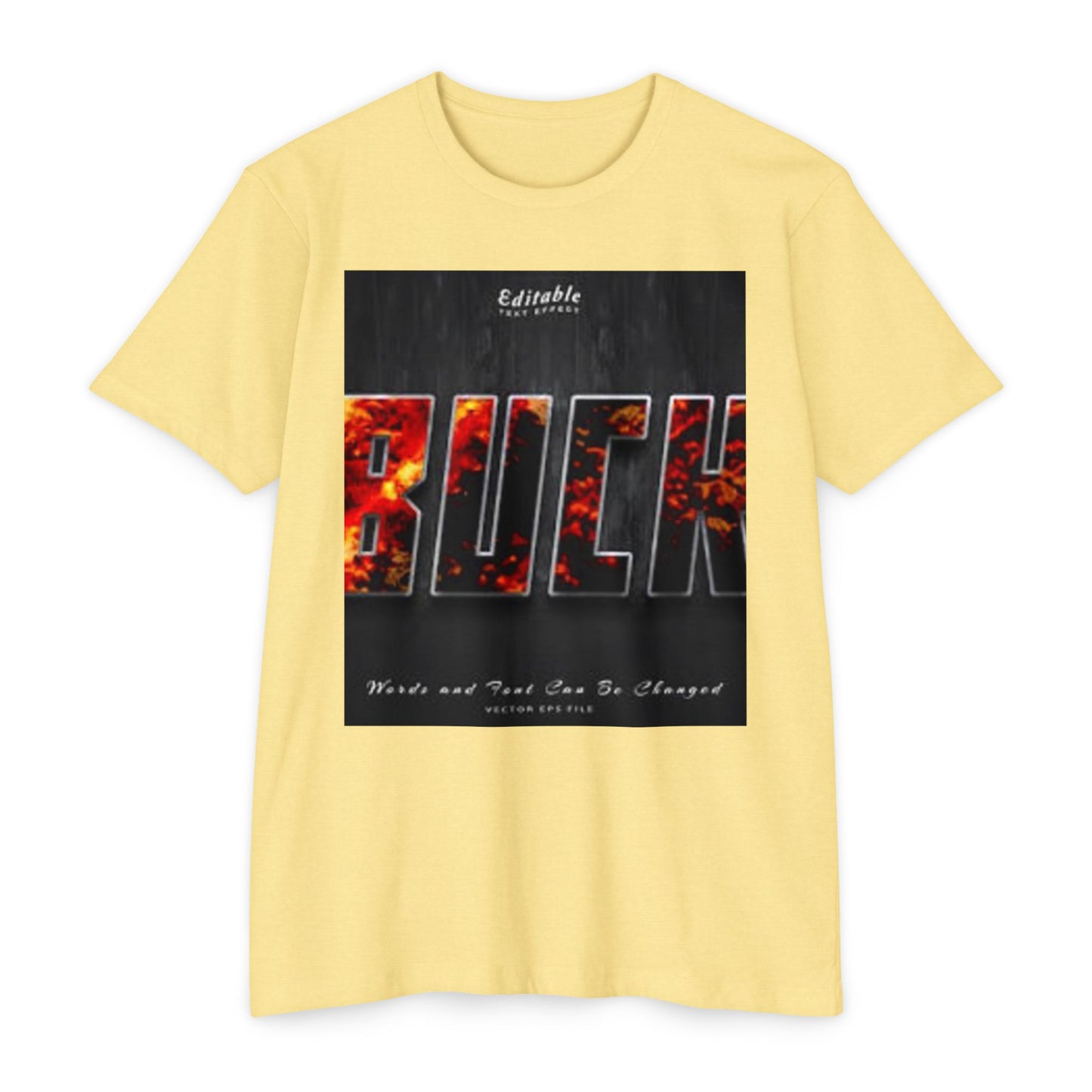 Yellow Unisex Graphic T-Shirt - "BUCK" Design - Perfect for Everyday Style and Inspiration