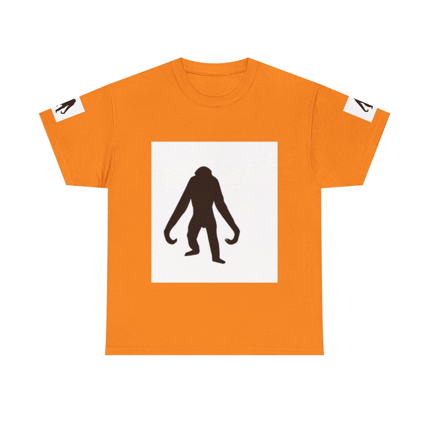 Unisex Heavy Cotton Tee - Bold Monkey Silhouette Tee for Animal Lovers