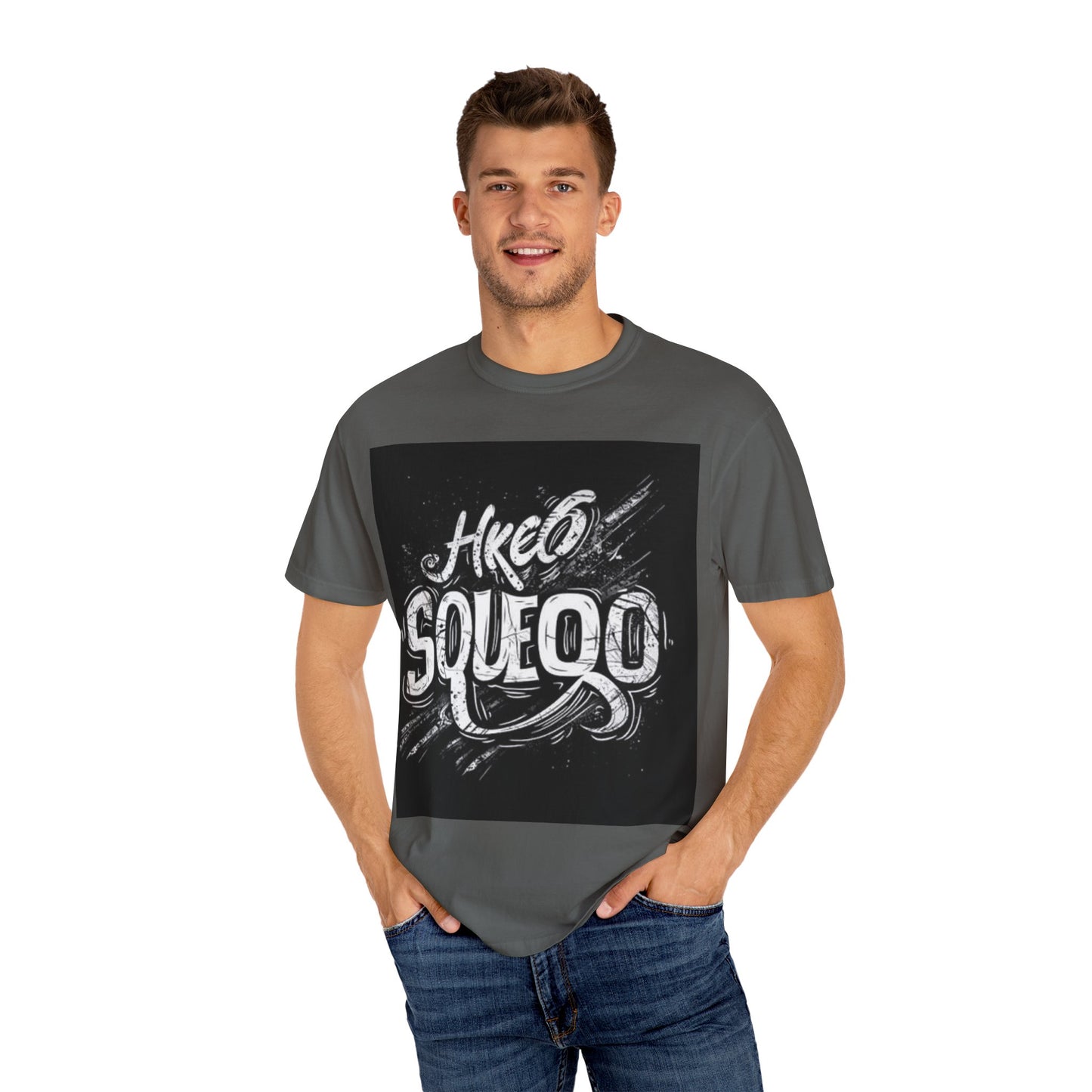 Unisex Garment-Dyed T-Shirt - Retro Squeal Graphic Tee