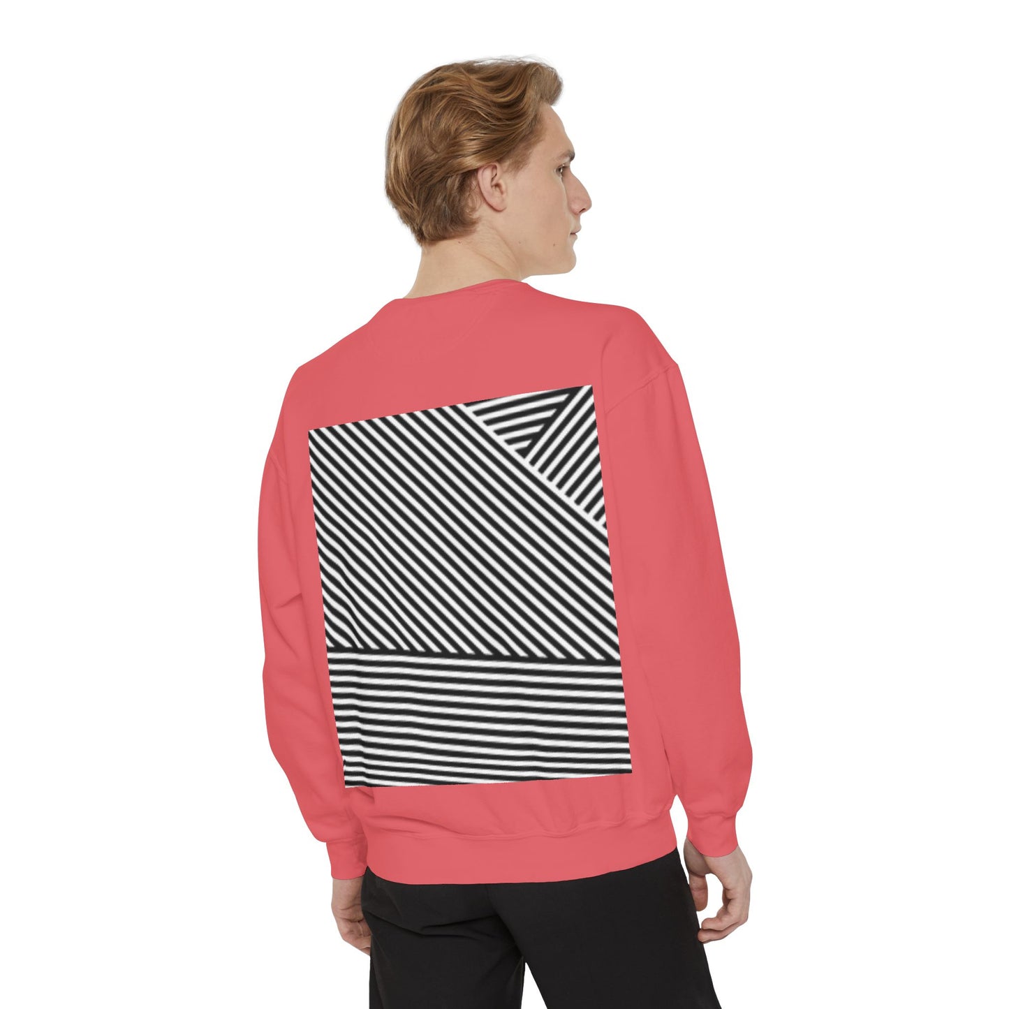 Unique Unisex Garment-Dyed Sweatshirt with Intricate Graphic Design