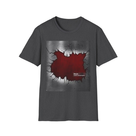Cracked Wall Unisex Softstyle T-Shirt - Edgy Design for Streetwear Enthusiasts