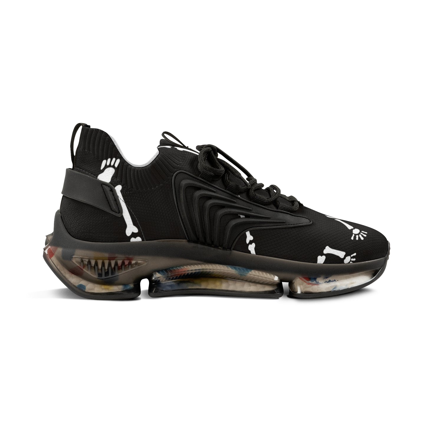 Men's Skeleton Print Mesh Sneakers - Trendy Athletic Shoes for Everyday Style