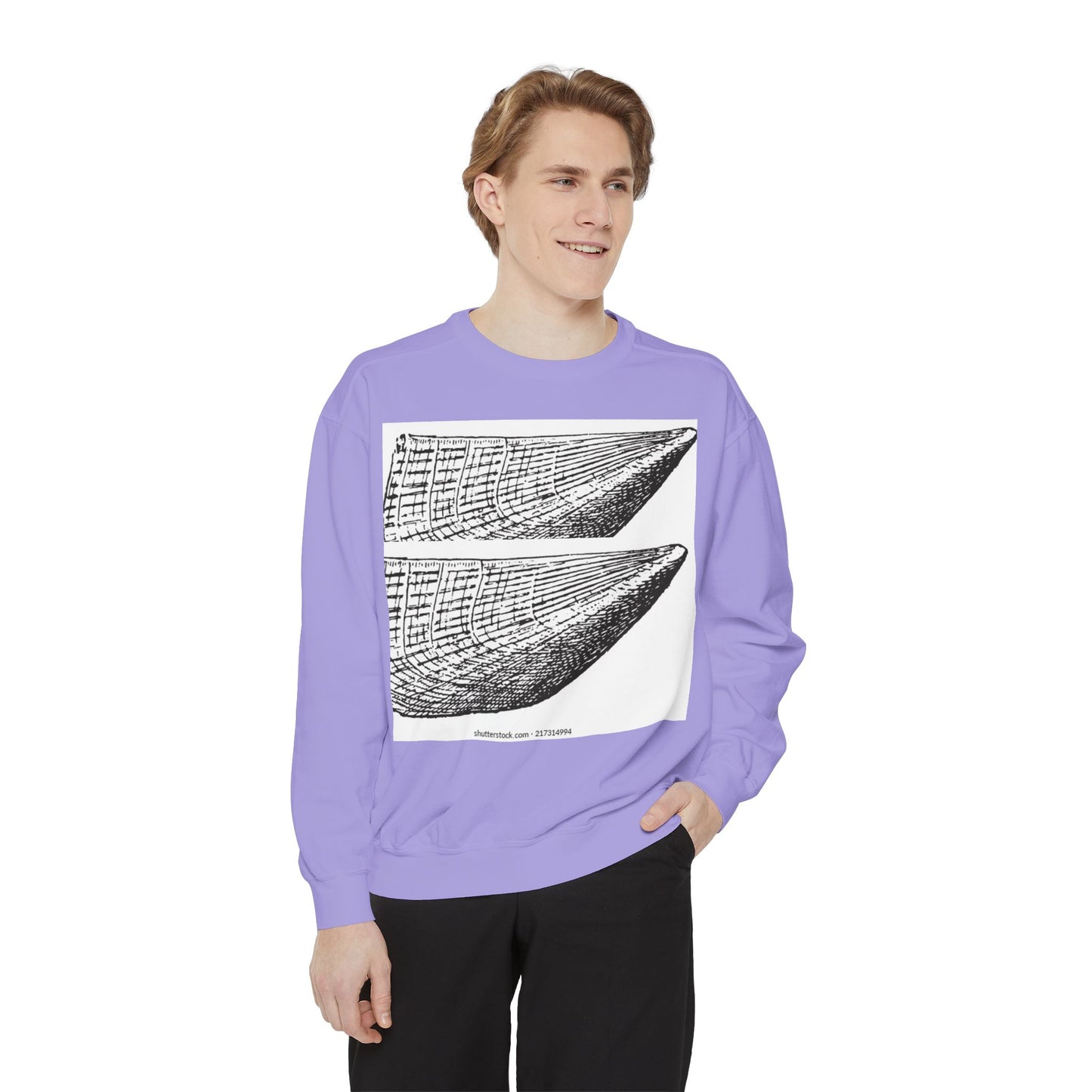 Graphic Unisex Garment-Dyed Sweatshirt | Nautical Design for Ocean Lovers