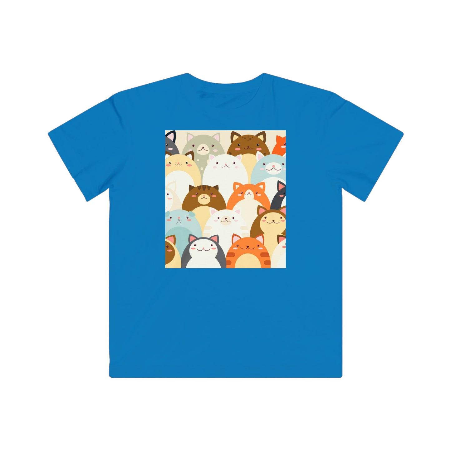 Cute Animal Faces Kids Fine Jersey Tee - Fun & Playful Design for Kids