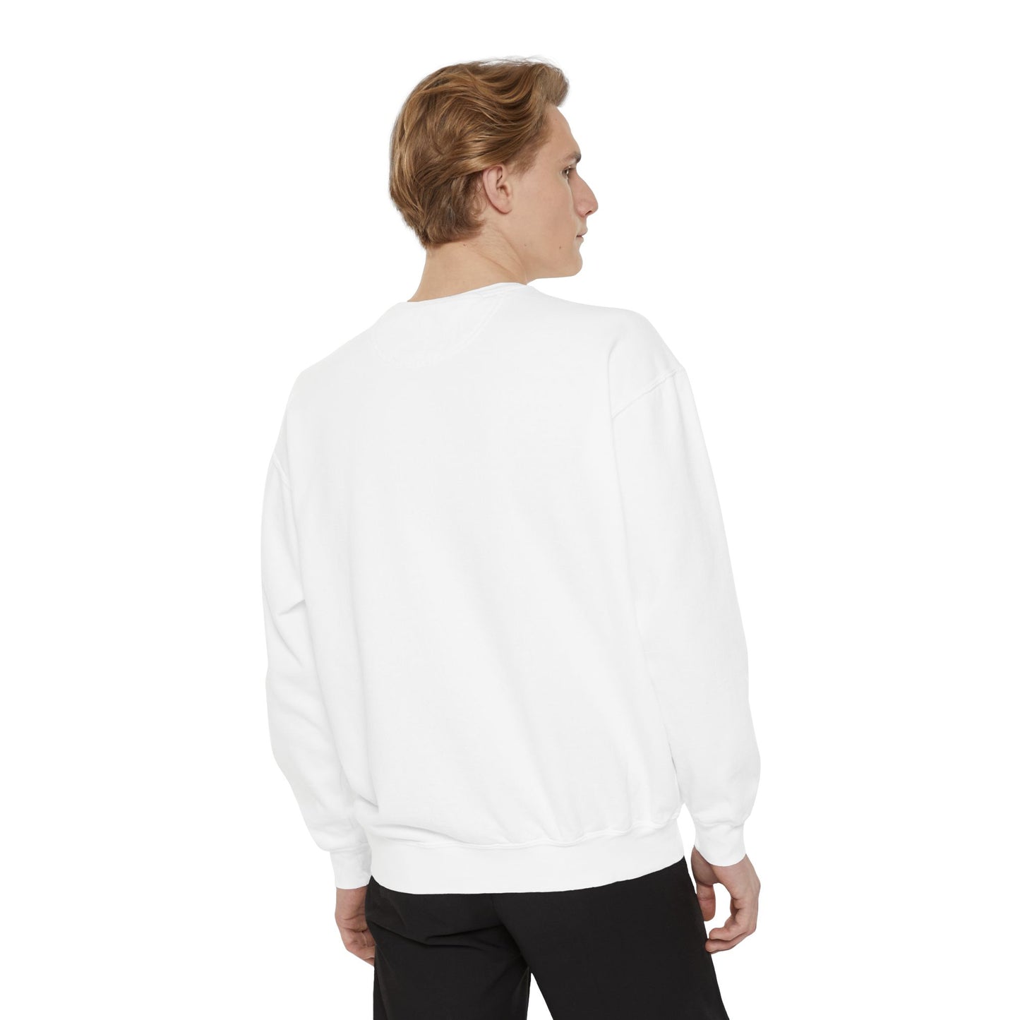 Artistic Red Splatter Sweatshirt - Unisex Garment-Dyed Style