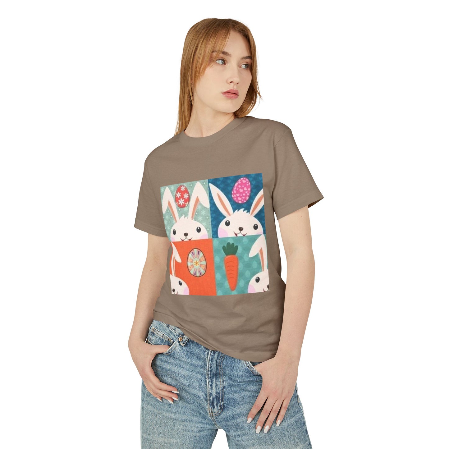 Cute Easter Bunny Tee - Unisex Garment-Dyed Cotton Shirt