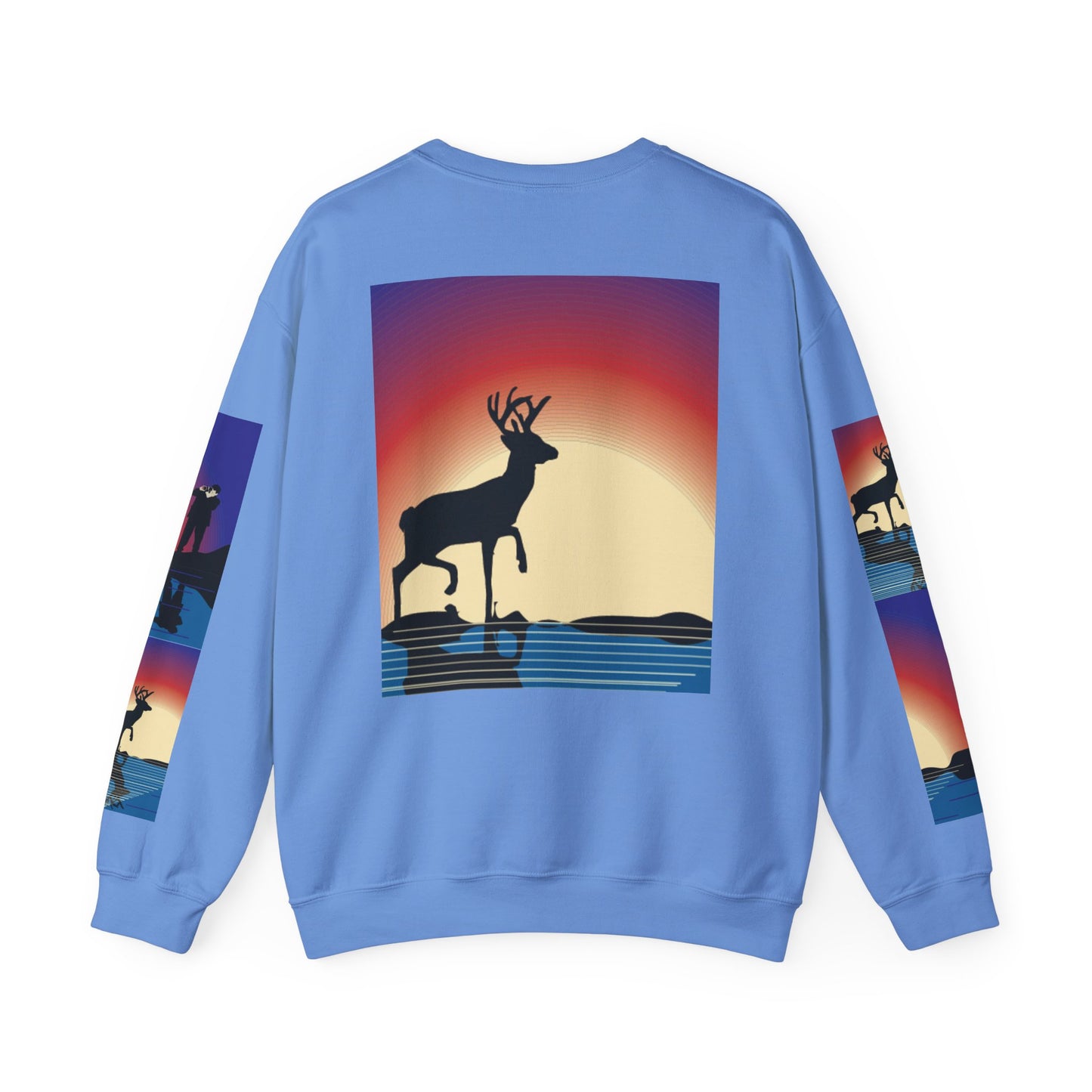 Vibrant Deer Sunset Unisex Crewneck Sweatshirt