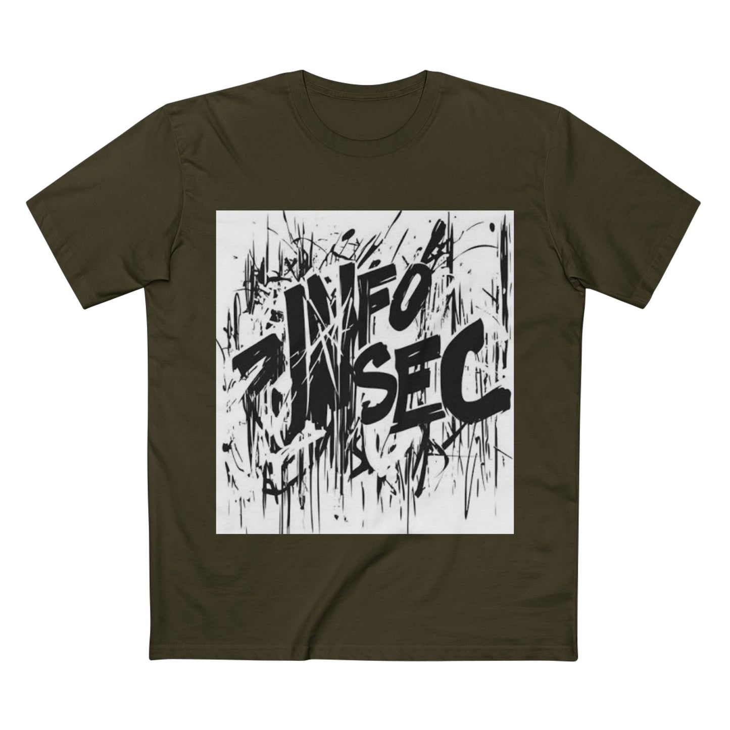 Trendy Graphic Tee with 'INFO SEC' Design – Perfect for Casual Wear or Cybersecurity Fans
