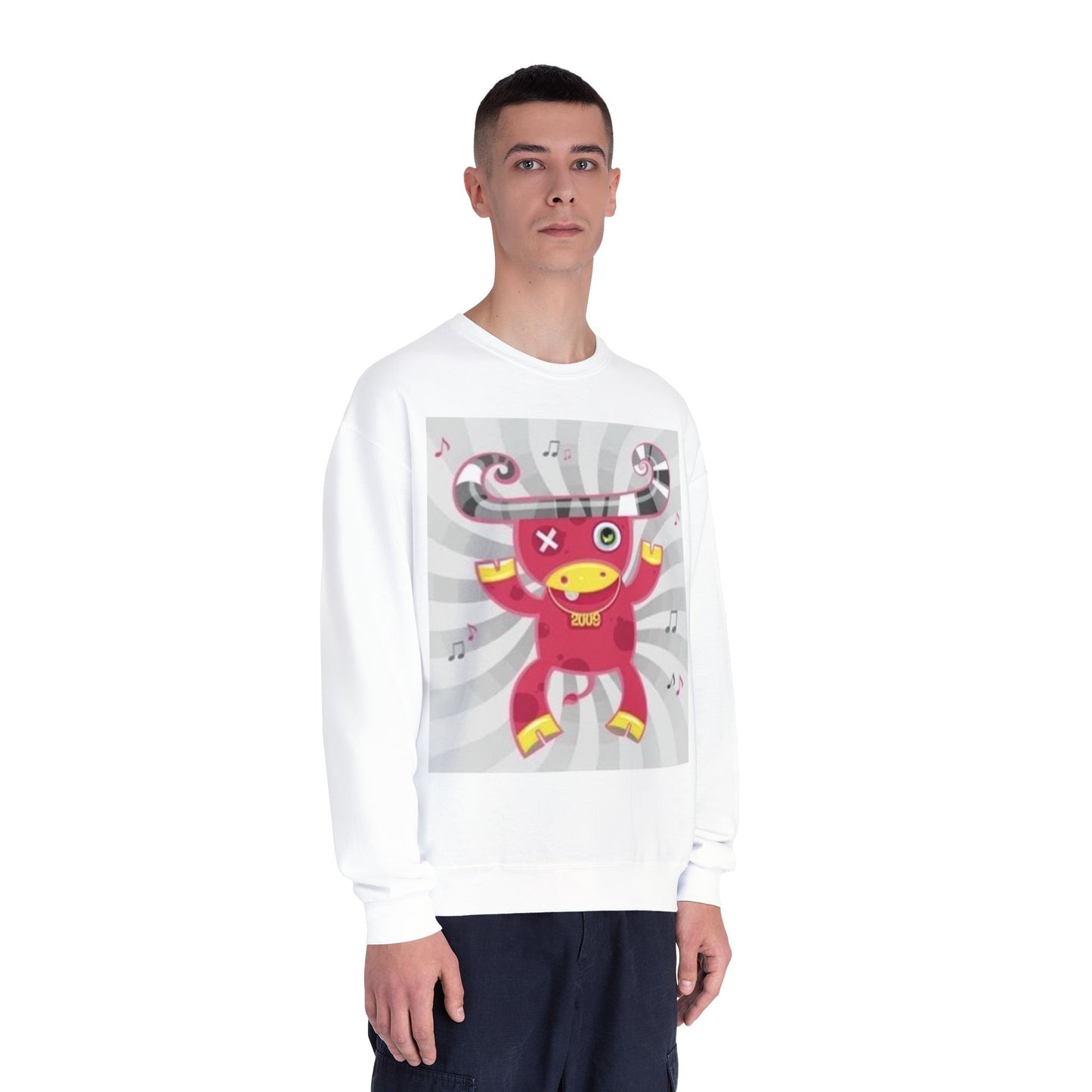Fun Cartoon Monster Crewneck Sweatshirt - Unisex