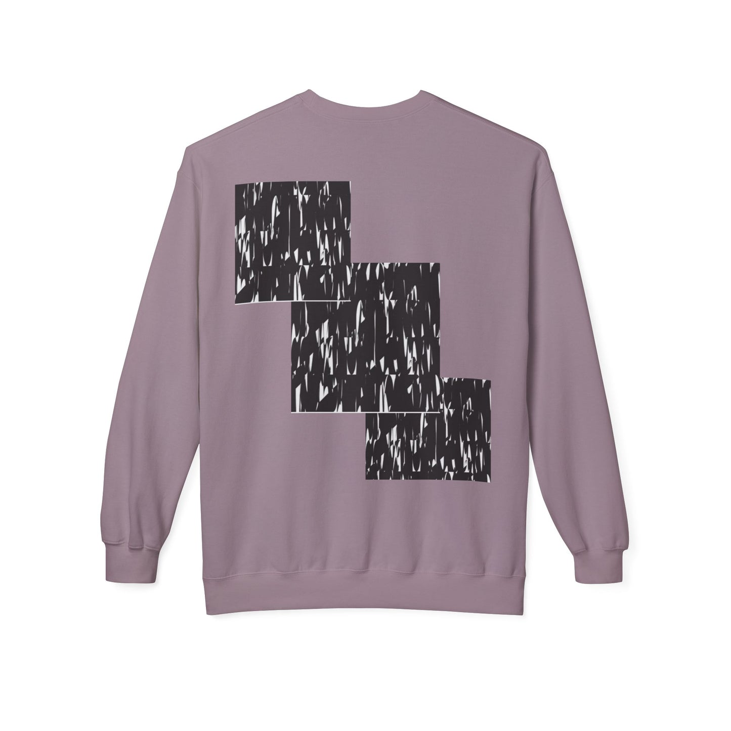 Modern Abstract Fleece Crewneck Sweatshirt - Cozy Unisex Apparel