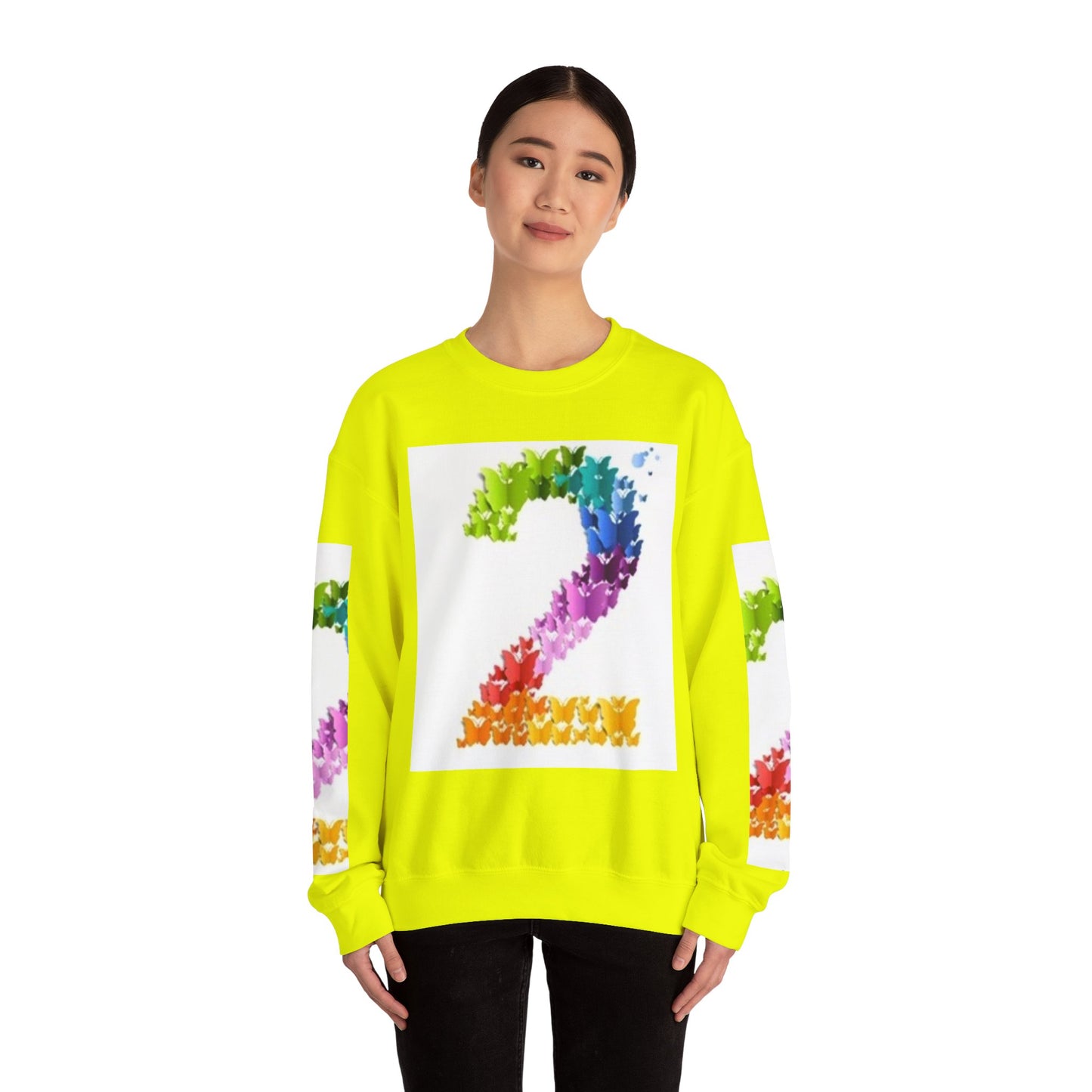 Colorful Floral Number 2 Sweatshirt for Celebrations