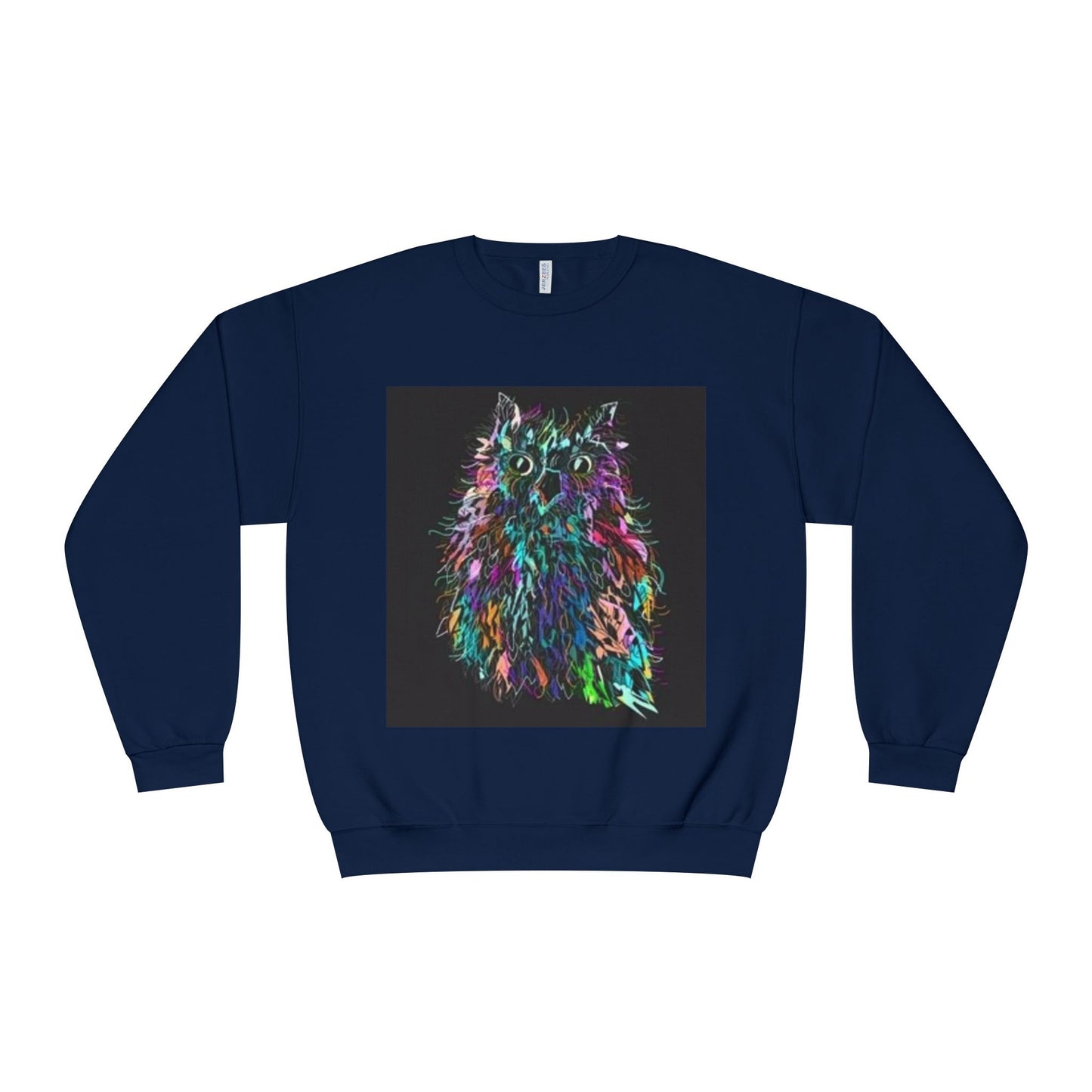 Colorful Cat Graphic Unisex Crewneck Sweatshirt
