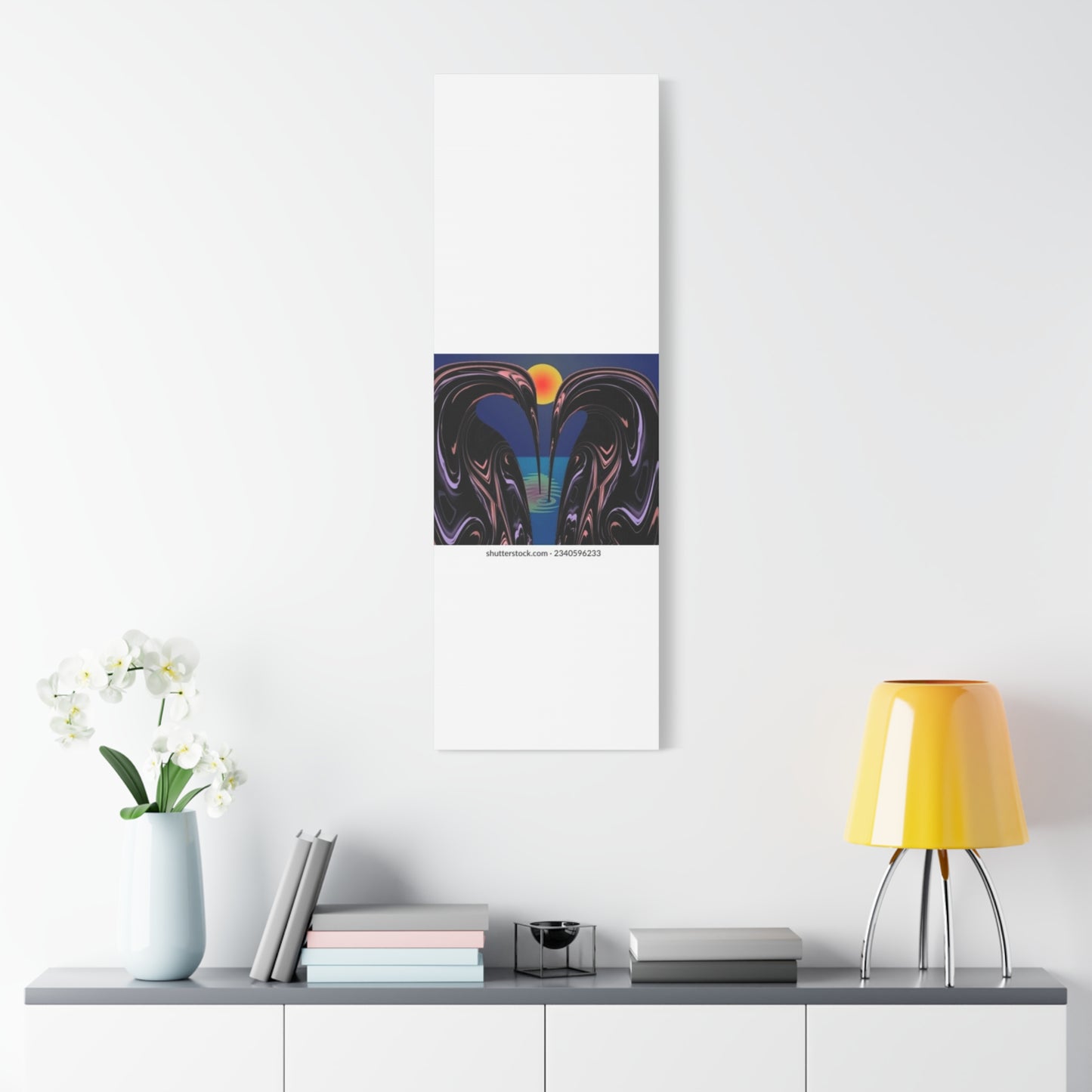 Romantic Abstract Canvas Art - Heart-Shaped Design for Home Decor