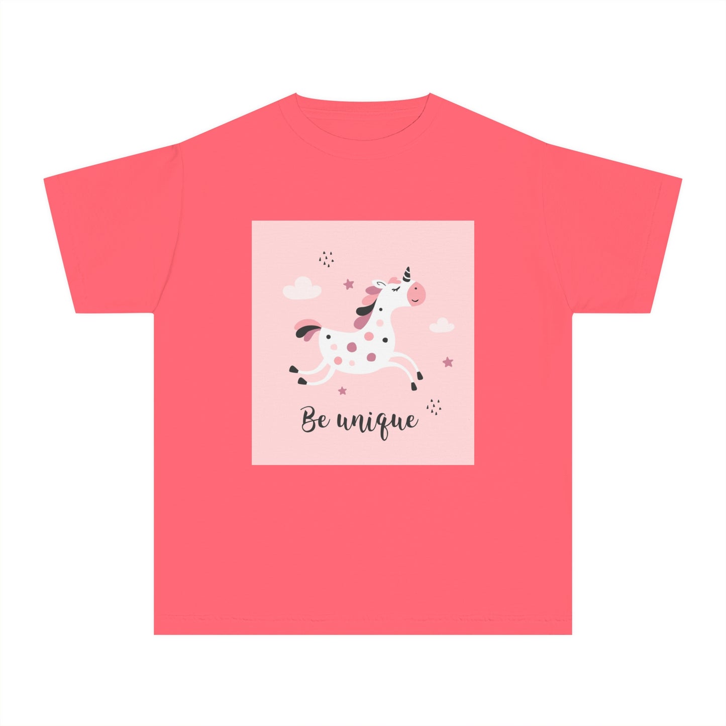 Girls' Unicorn T-Shirt - 'Be Unique' Midweight Tee