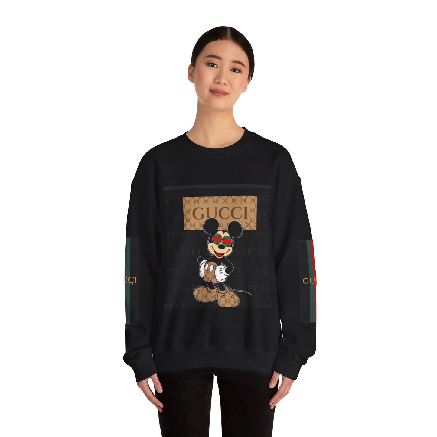 Gucci-Inspired Mickey Mouse Unisex Heavy Blend™ Crewneck Sweatshirt