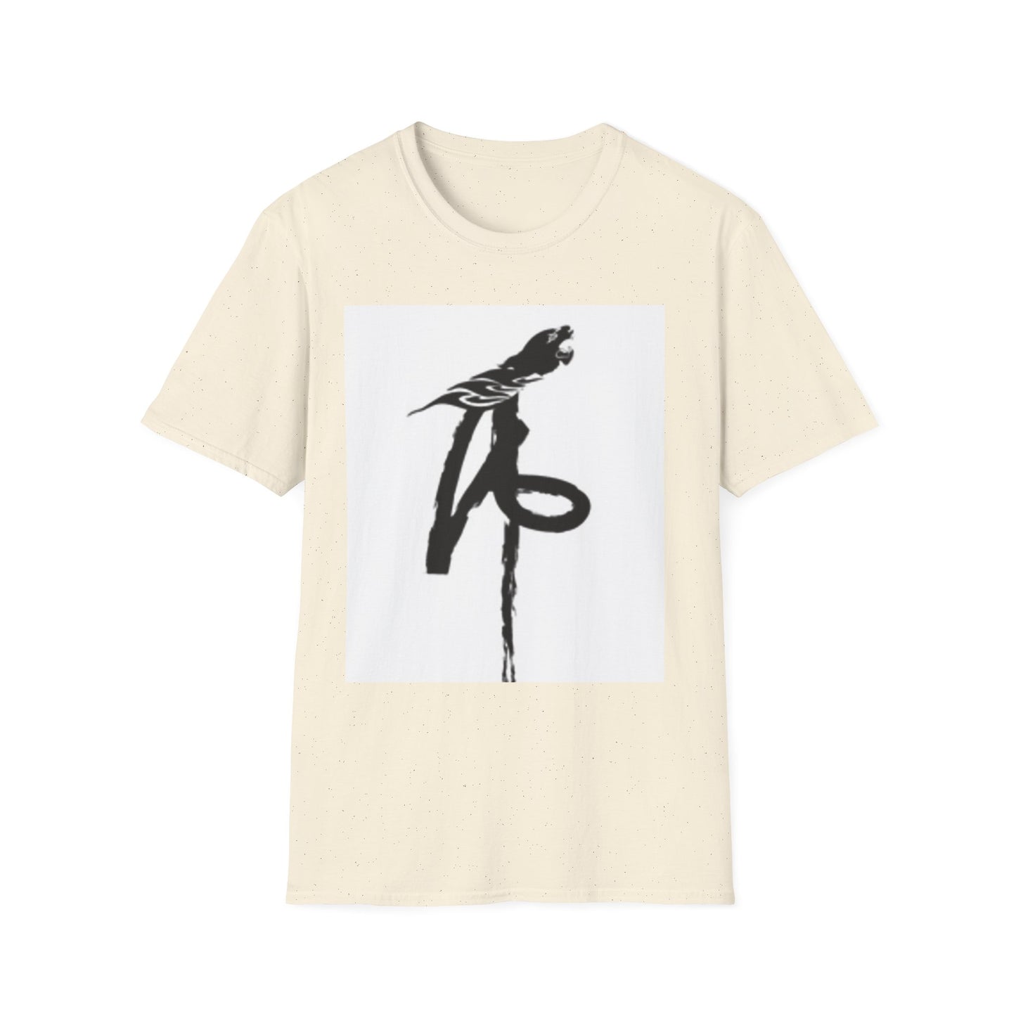 Unisex Softstyle T-Shirt - Black Bird Design for Nature Lovers