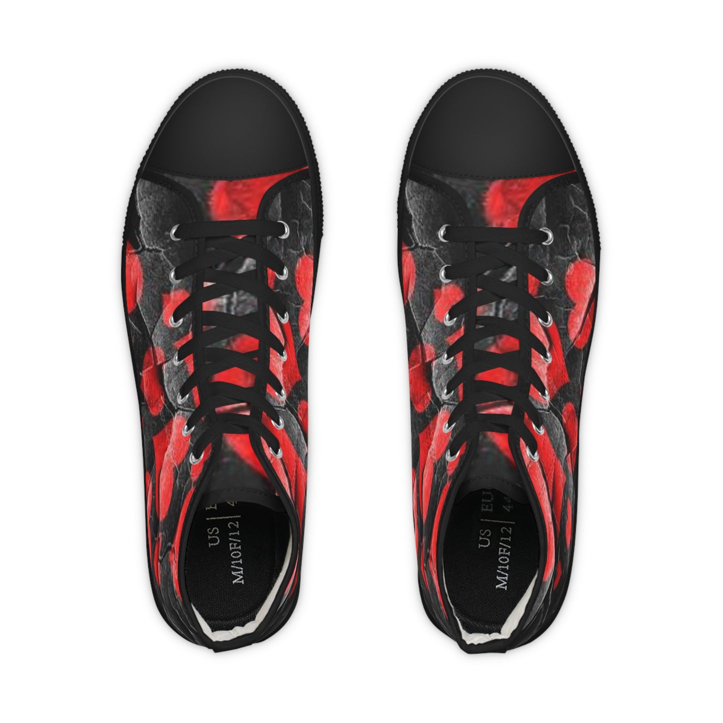 Heart Pattern High Top Sneakers for Men - Stylish Valentine's Day Footwear
