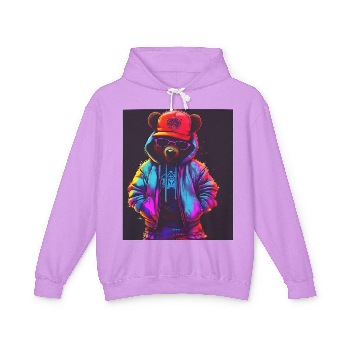 Urban Bear Graphic Hoodie - Unisex Lightweight Sweatshirt