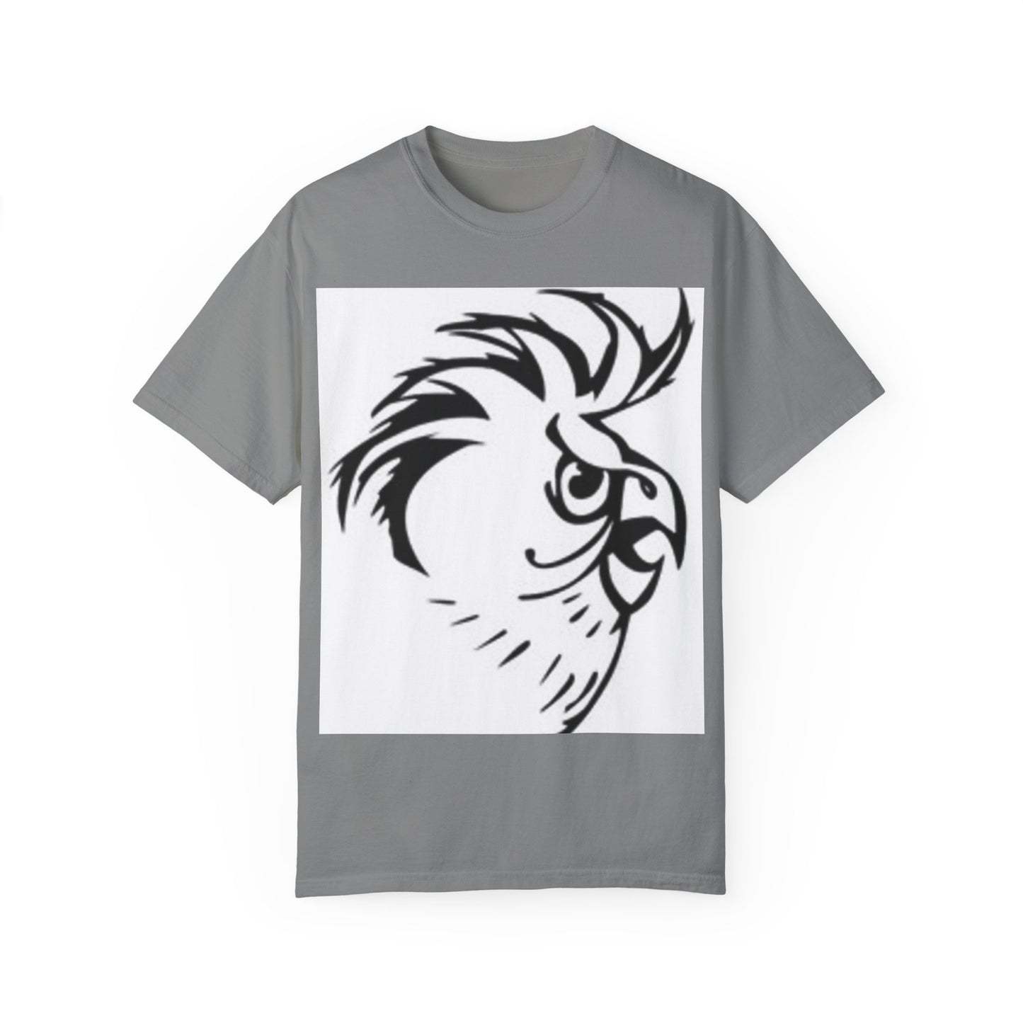 Artistic Unisex Garment-Dyed T-Shirt - Hand Drawn Patterns