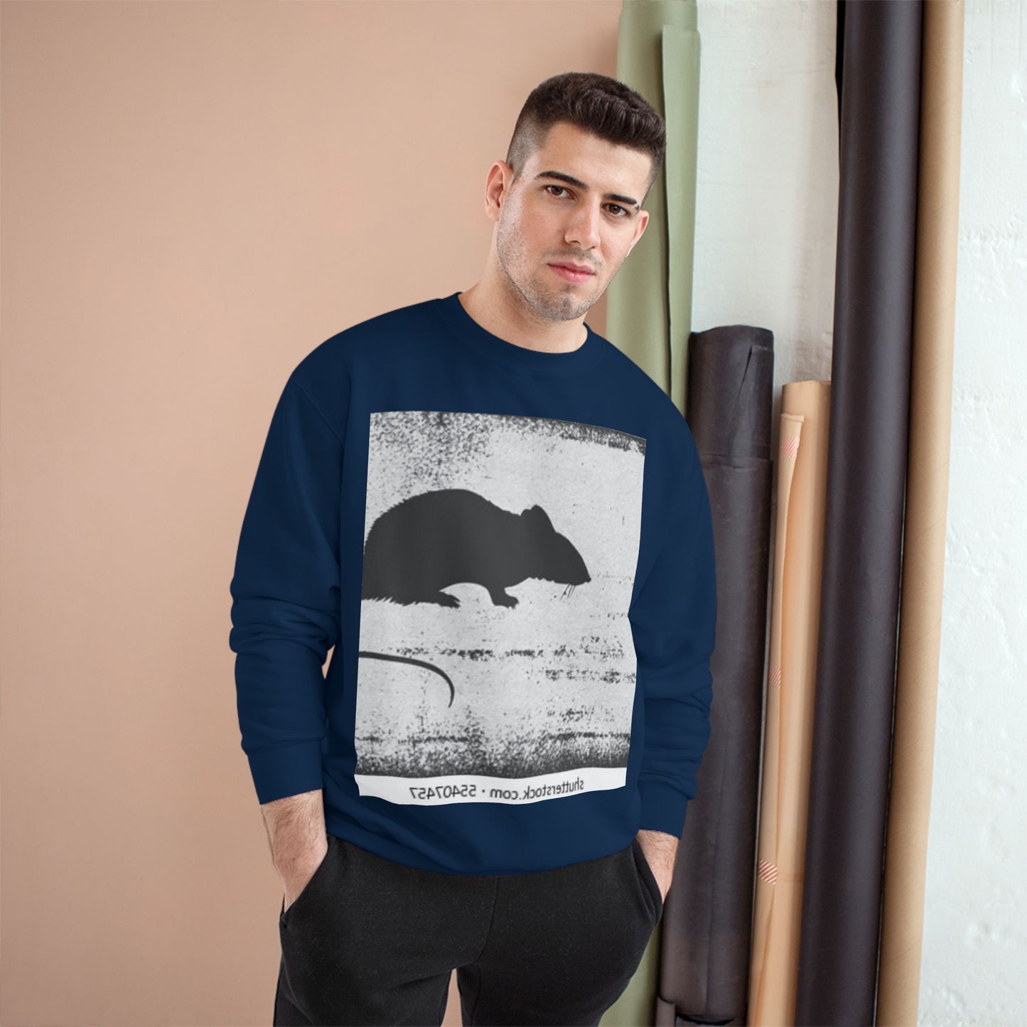 Vintage Style Rat Champion Sweatshirt - Cozy Layer for Animal Lovers