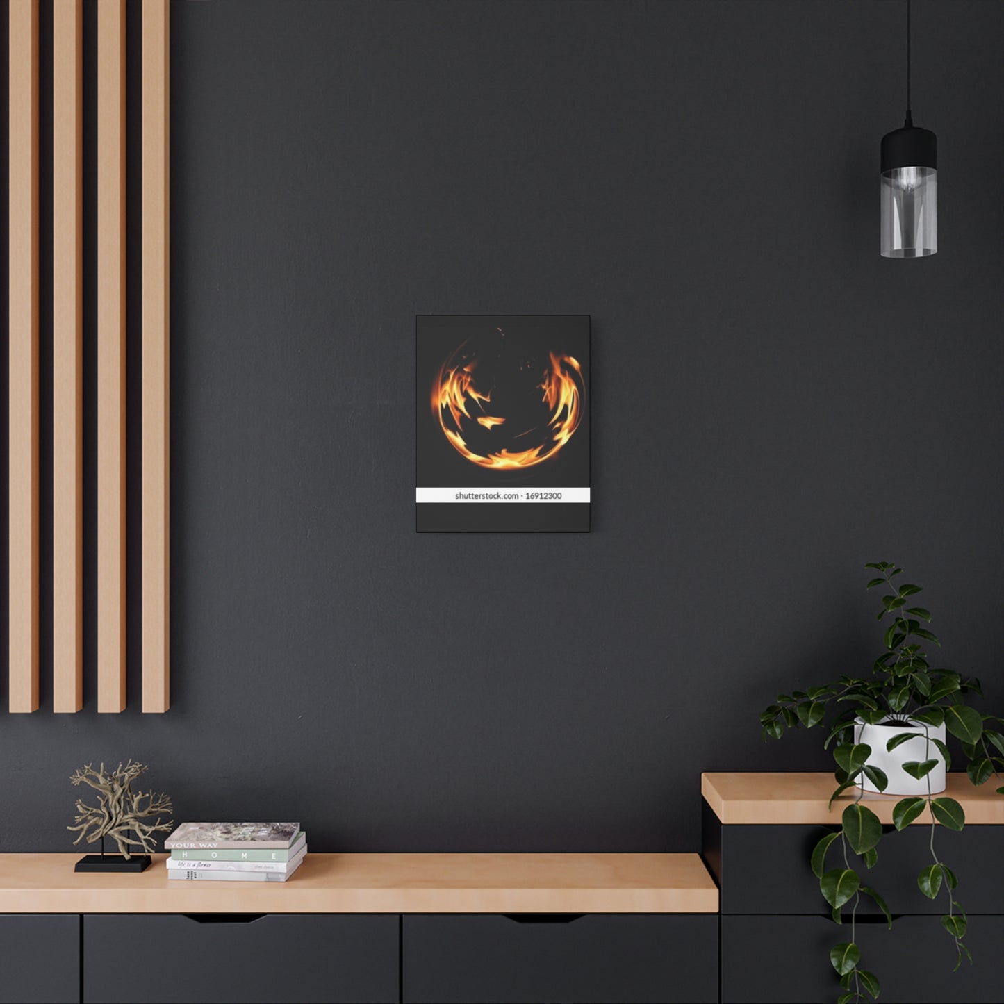 Fire Swirl Matte Canvas Art - Stretched 1.25" Gallery Wrap