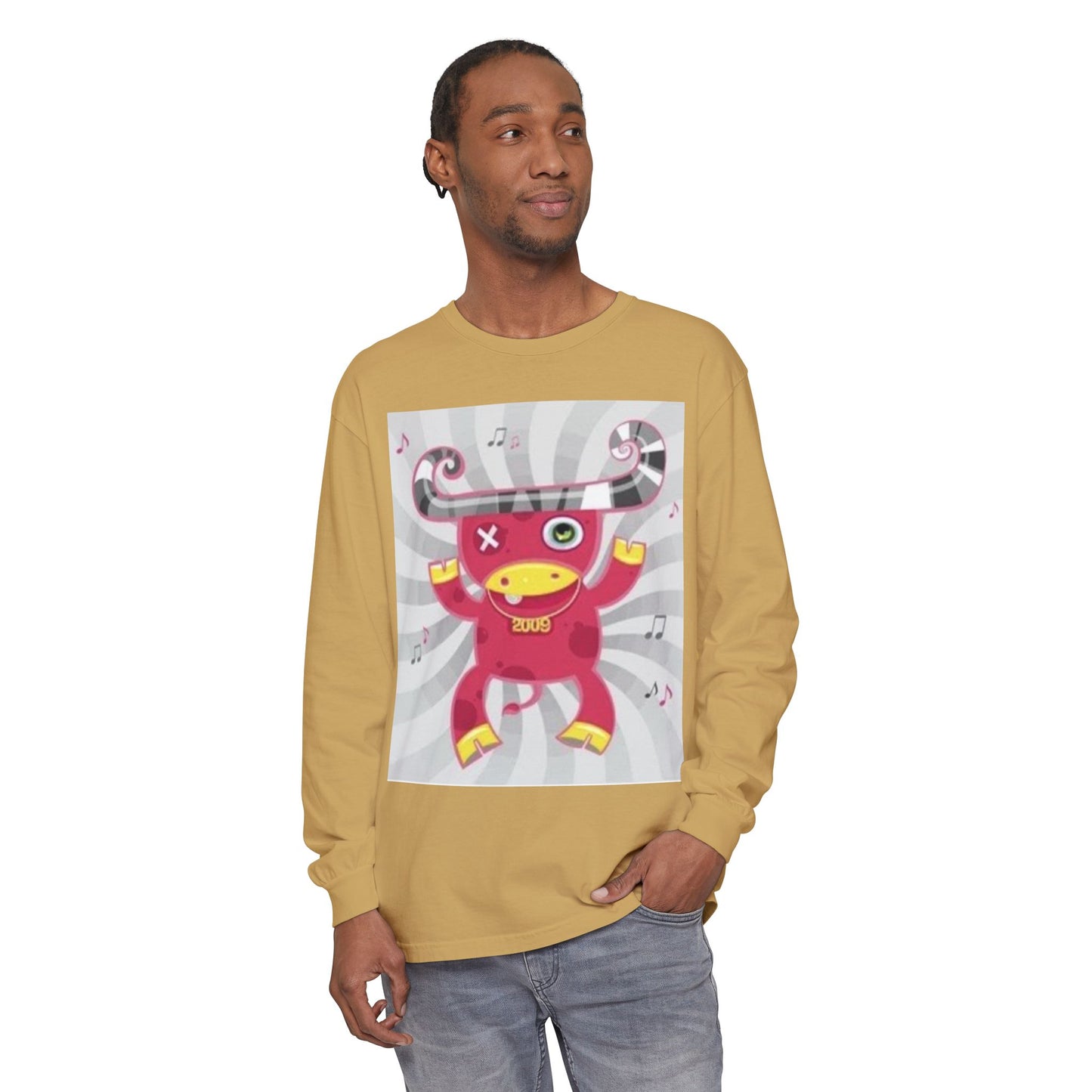Fun & Quirky Graphic Long Sleeve T-Shirt - Perfect for Music Lovers