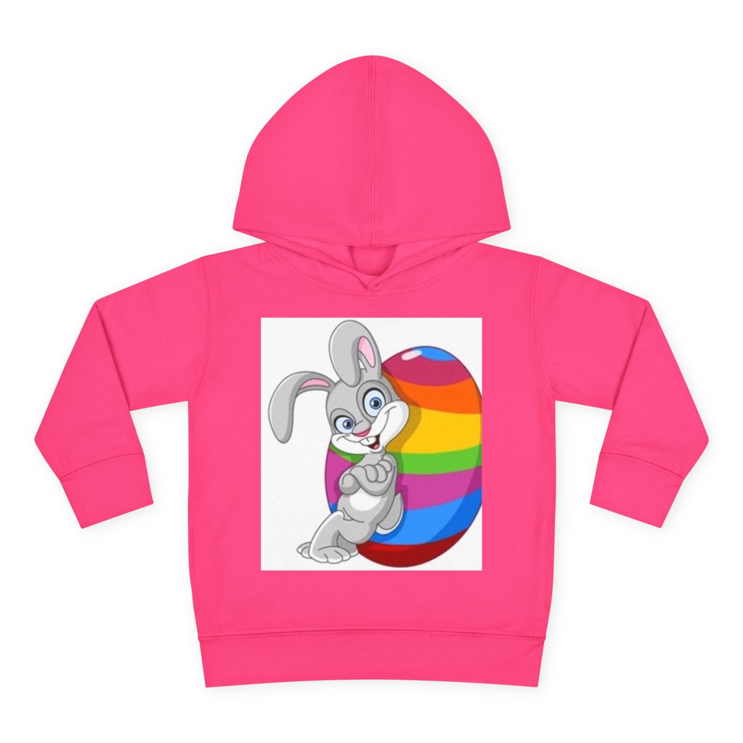 Colorful Easter Bunny Toddler Pullover Hoodie
