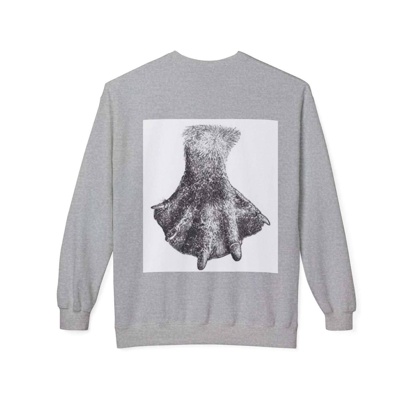 Artistic Fleece Crewneck Sweatshirt with Unique Dress Design