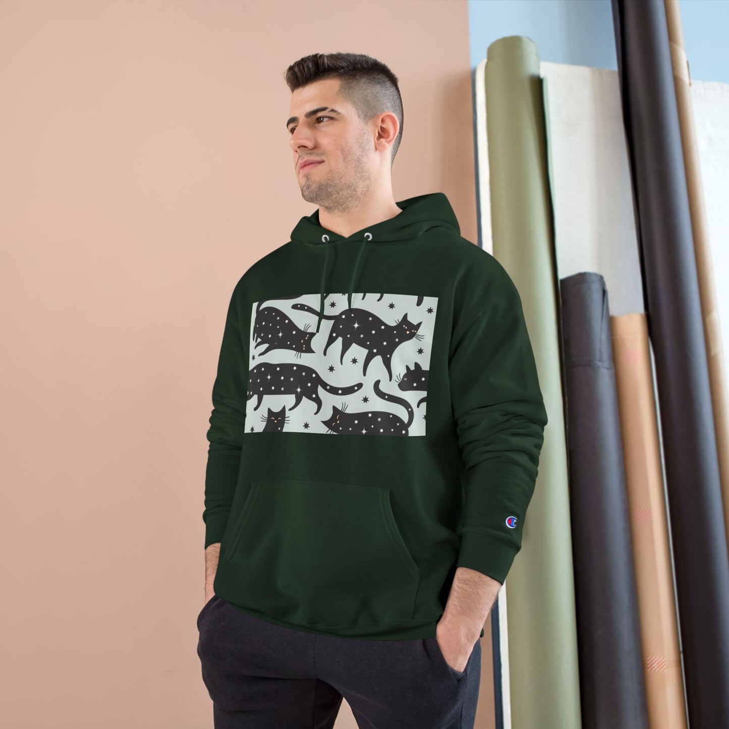 Cozy Cat Champion Hoodie - Perfect for Cat Lovers