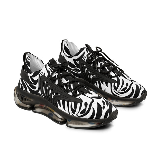 Stylish Zebra Print Men's Mesh Sneakers - Trendy Athletic Footwear for Everyday Wear