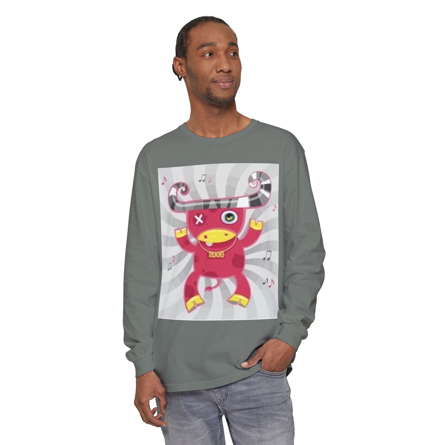 Fun & Quirky Graphic Long Sleeve T-Shirt - Perfect for Music Lovers