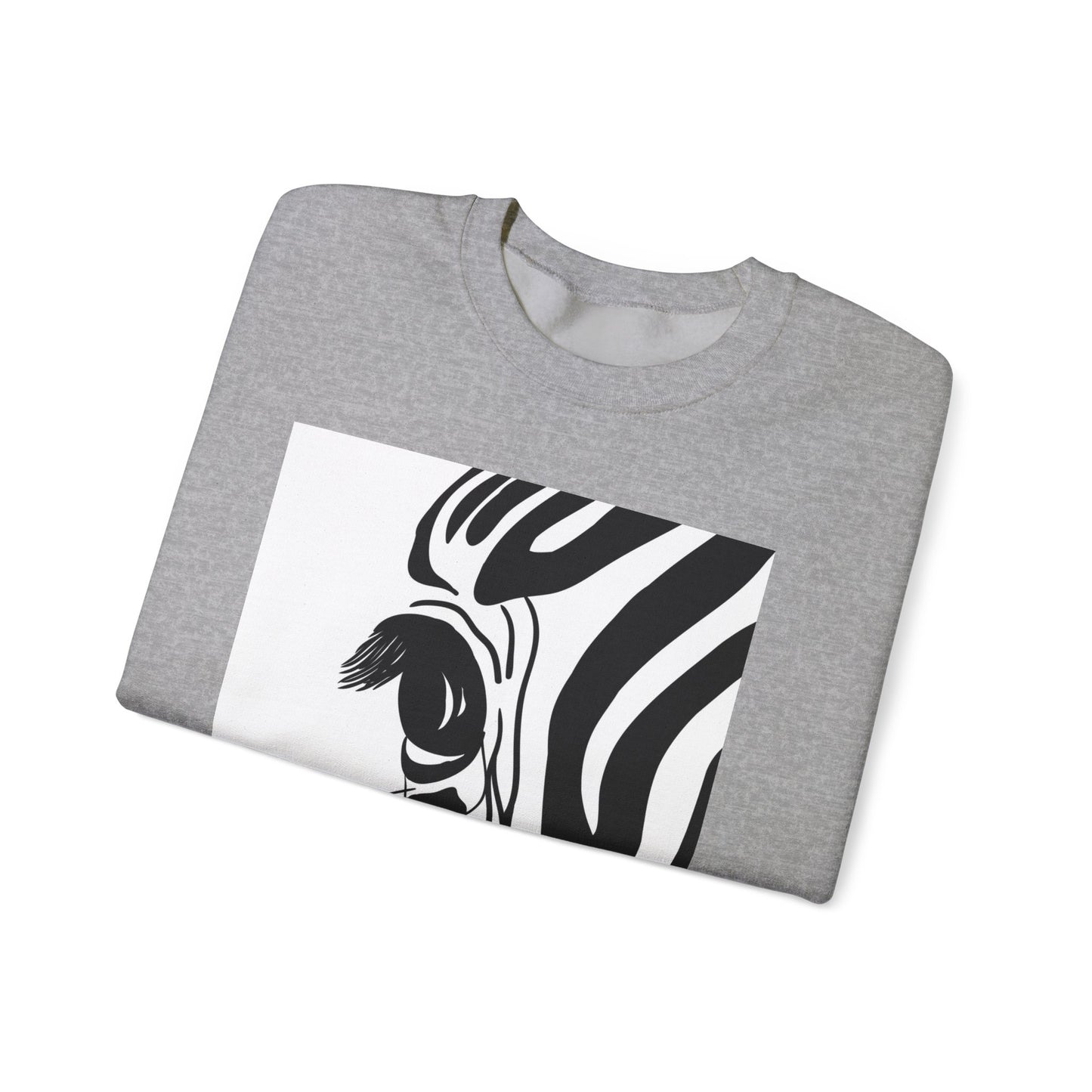 Artistically Designed Zebra Crewneck Sweatshirt - Perfect for Nature Lovers