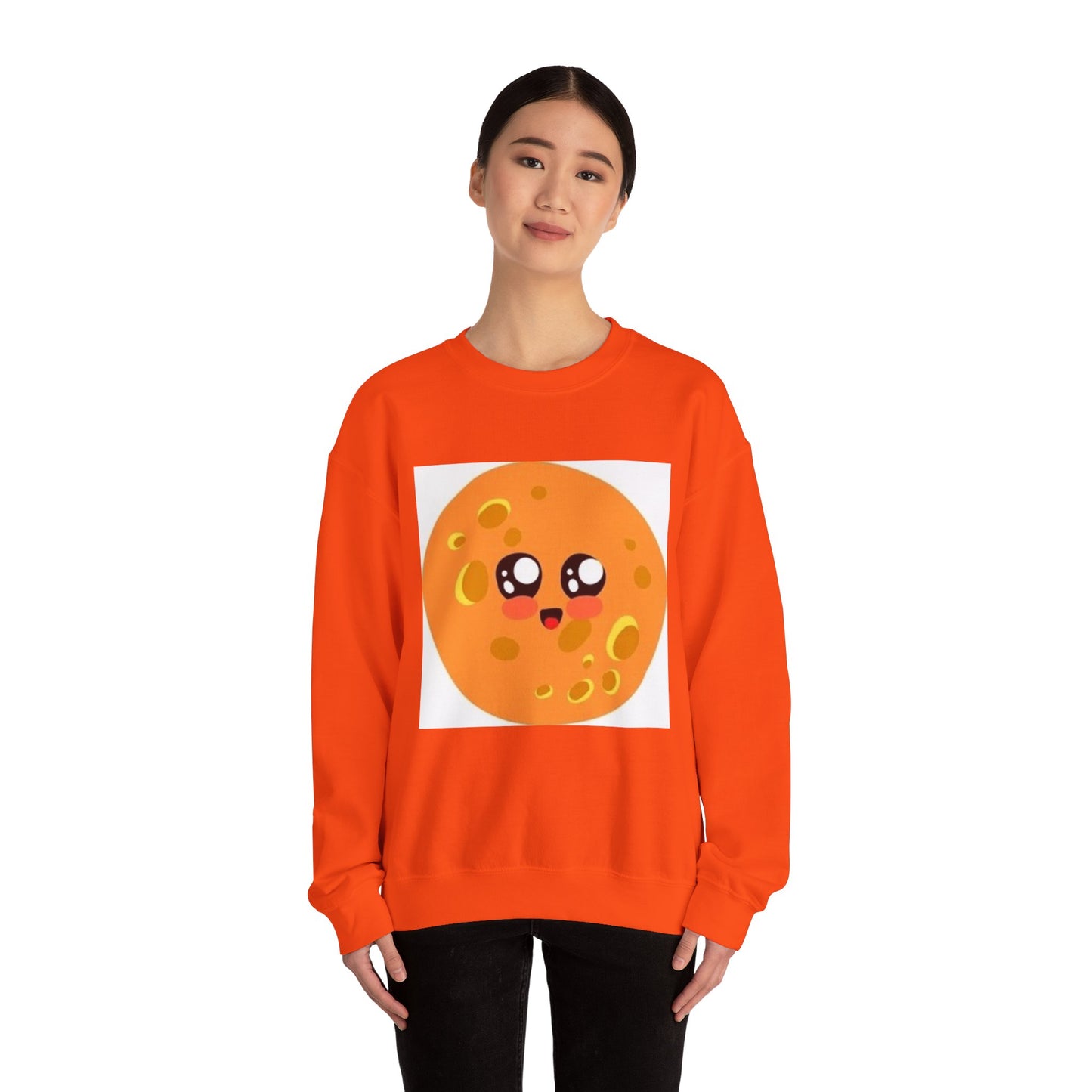 Cute Cartoon Moon Unisex Sweatshirt - Heavy Blend Crewneck