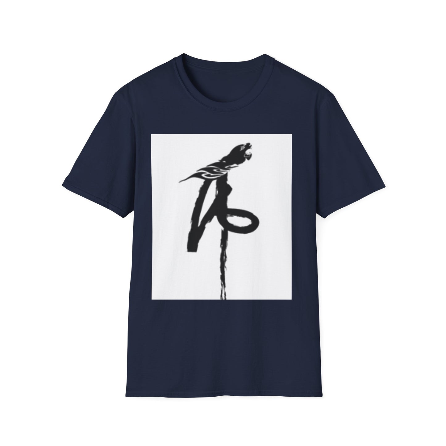 Unisex Softstyle T-Shirt - Black Bird Design for Nature Lovers