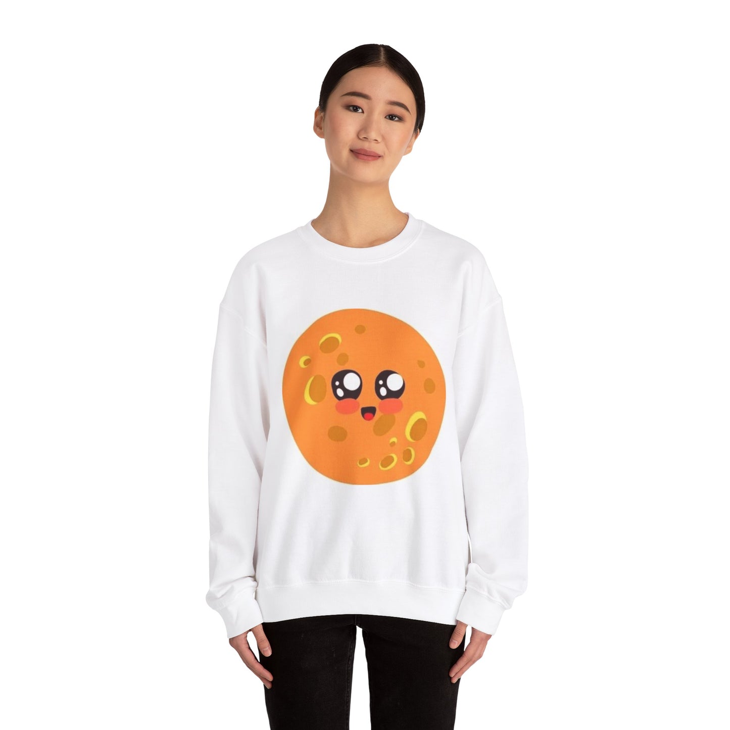 Cute Cartoon Moon Unisex Sweatshirt - Heavy Blend Crewneck