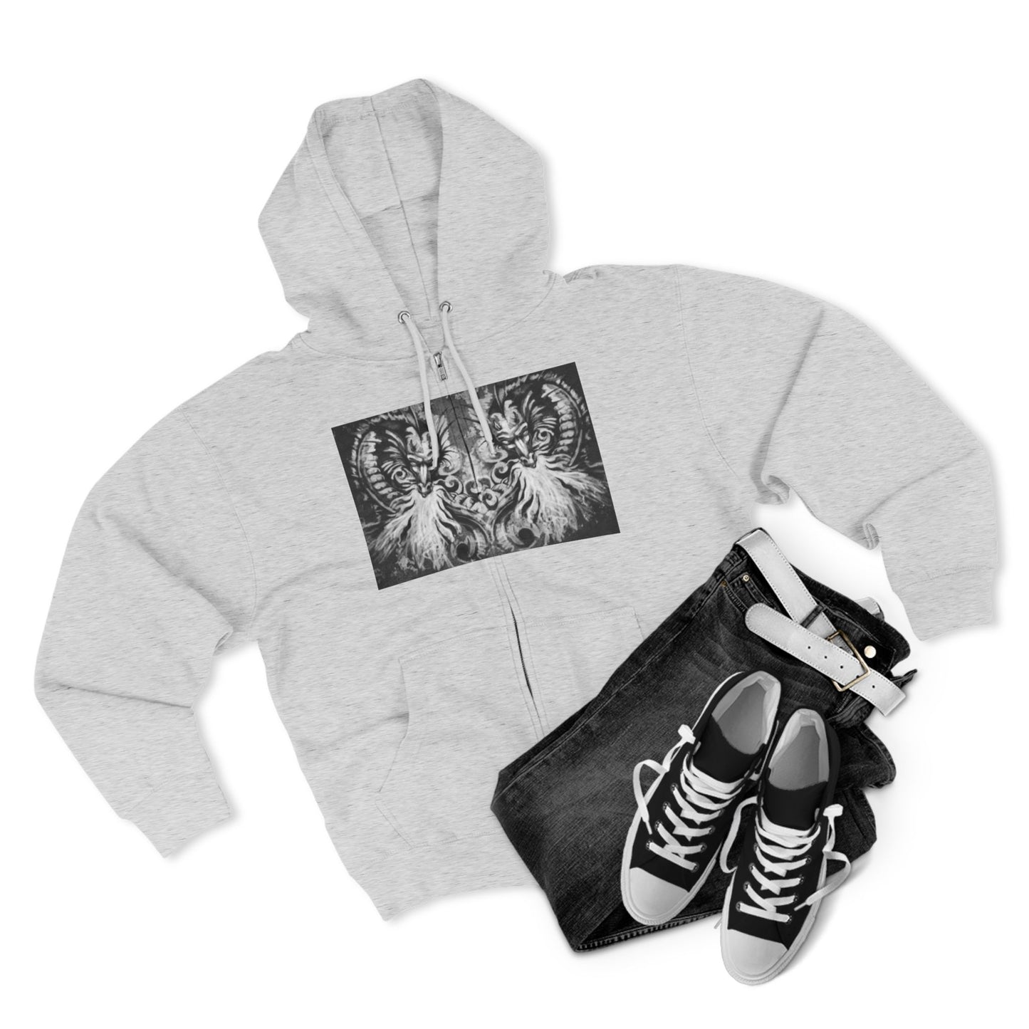 Colorful Artistic Unisex Zip Hoodie - Vibrant Design for Creative Souls