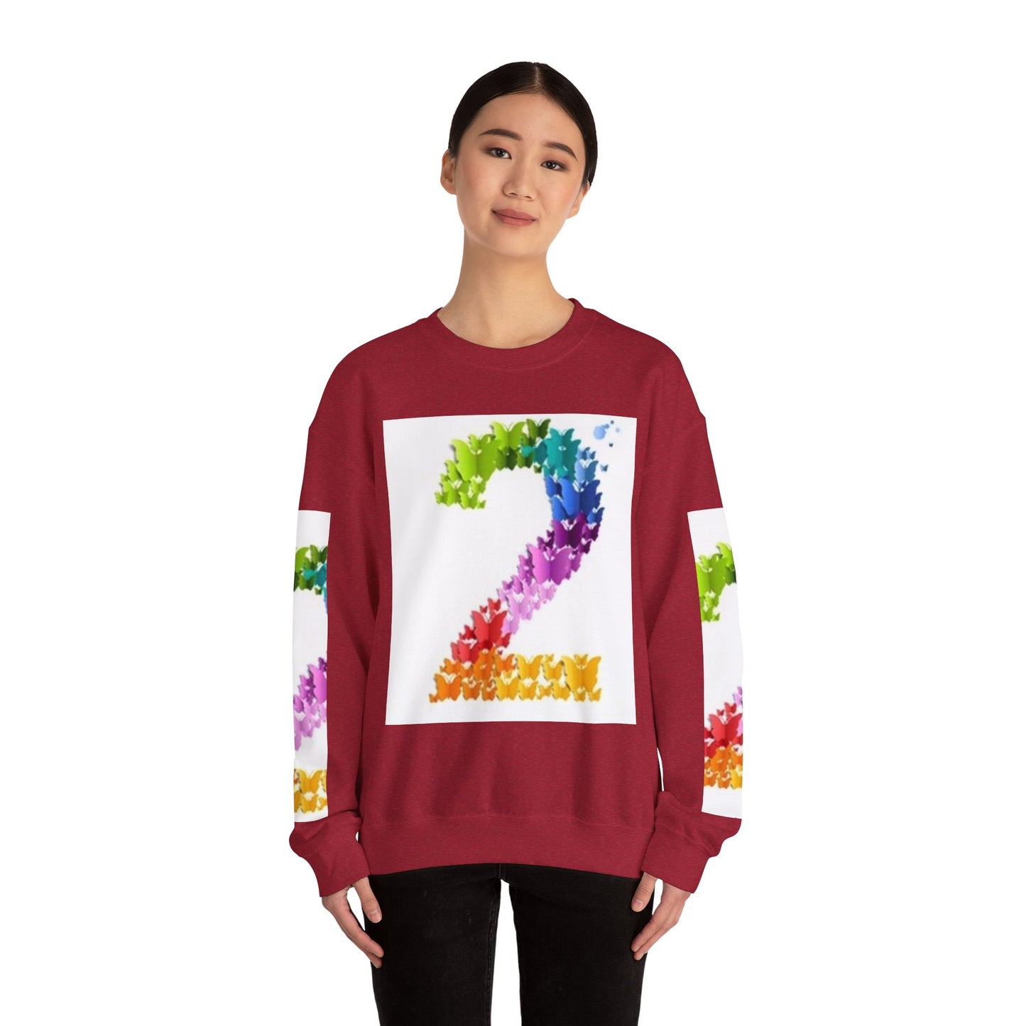 Colorful Floral Number 2 Sweatshirt for Celebrations