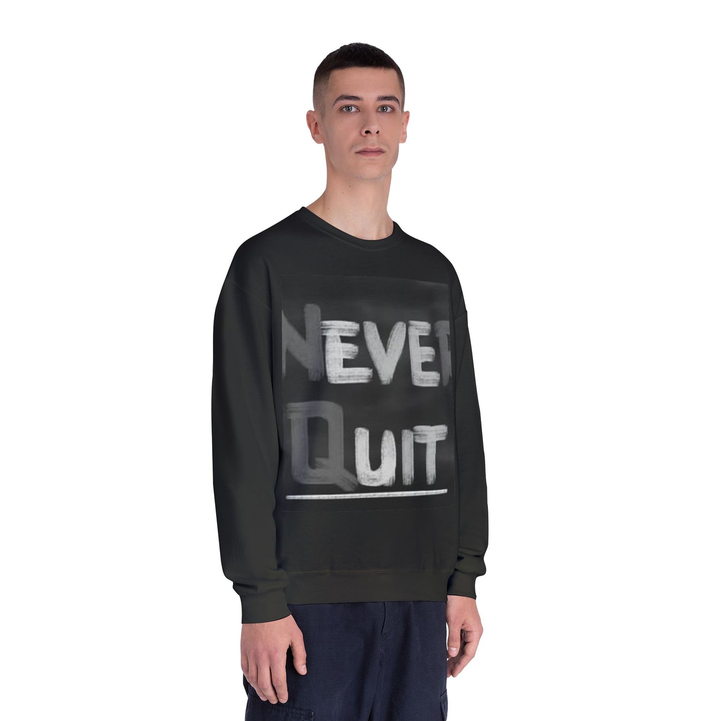 Motivational Crewneck Sweatshirt - "Never Quit"