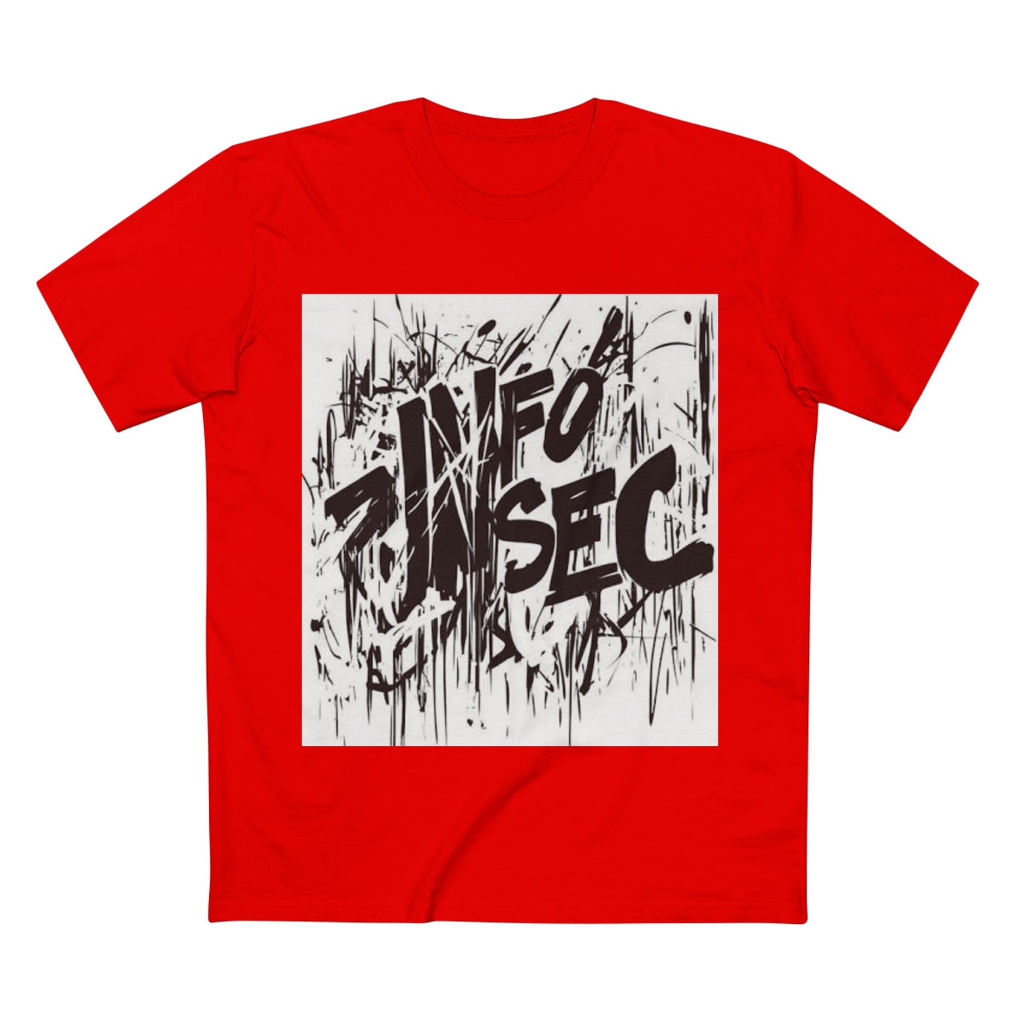 Trendy Graphic Tee with 'INFO SEC' Design – Perfect for Casual Wear or Cybersecurity Fans