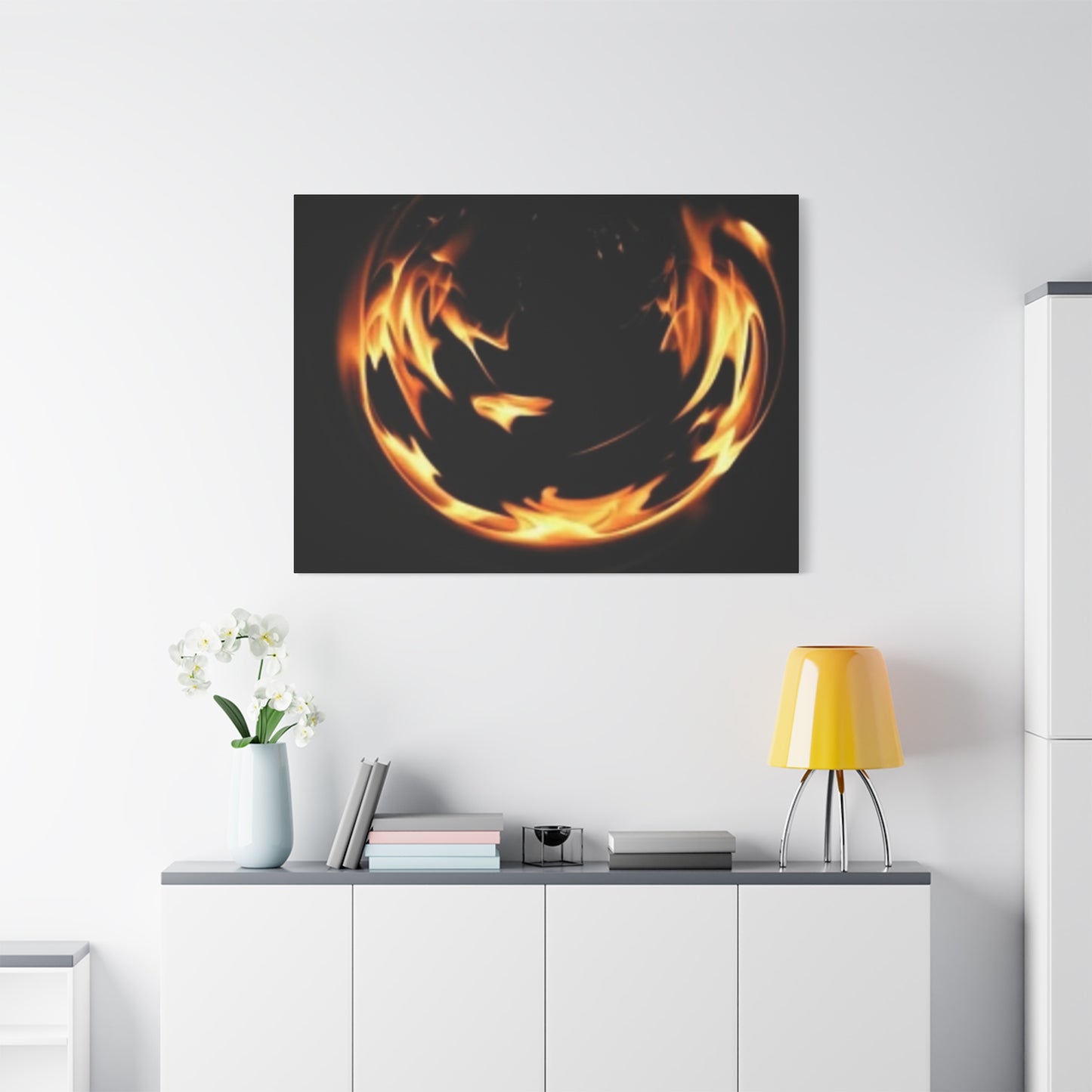 Fire Swirl Matte Canvas Art - Stretched 1.25" Gallery Wrap