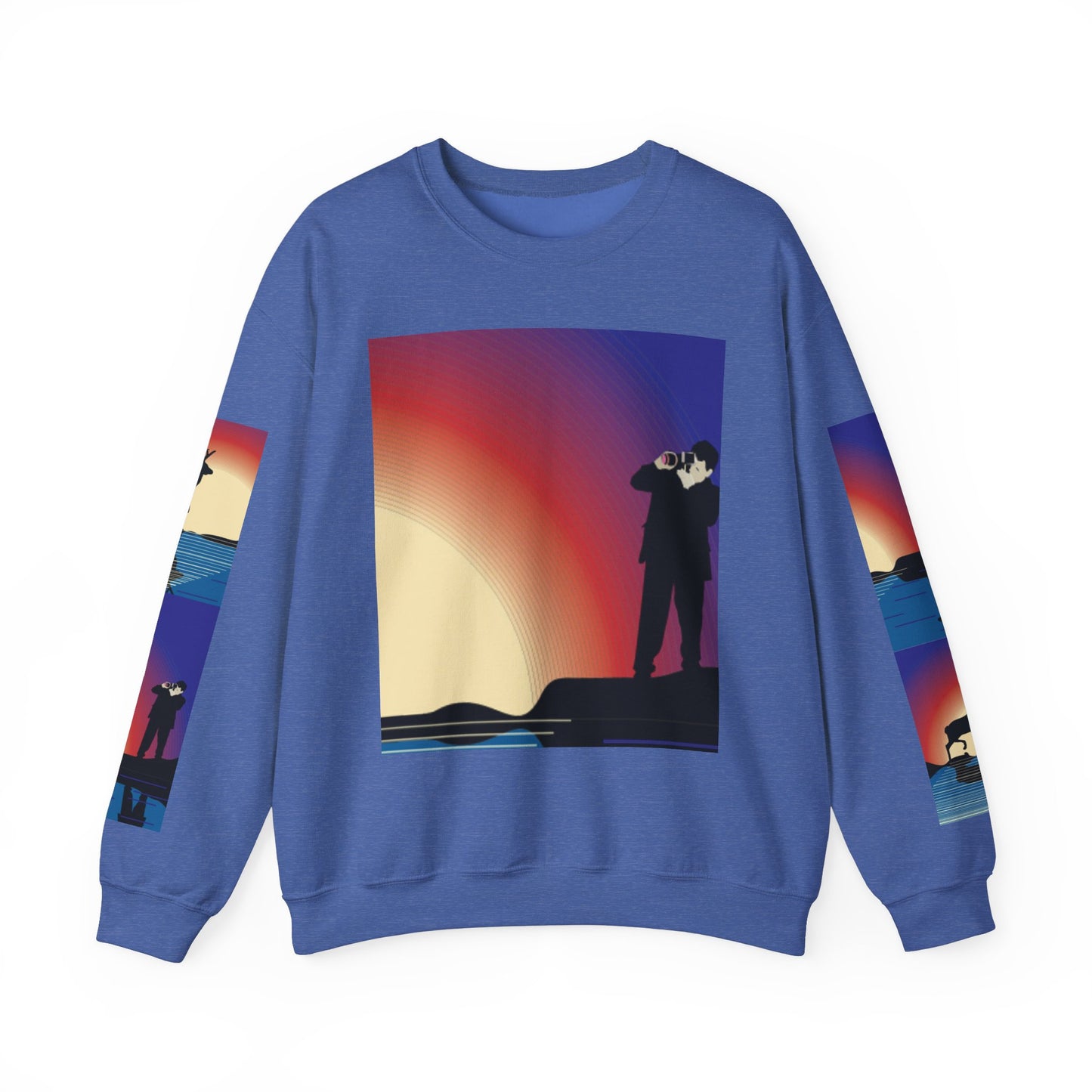 Vibrant Deer Sunset Unisex Crewneck Sweatshirt