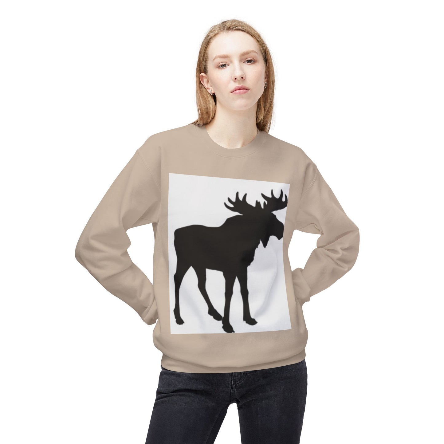 Whimsical Softstyle Fleece Crewneck Sweatshirt - Pink Rattle Design