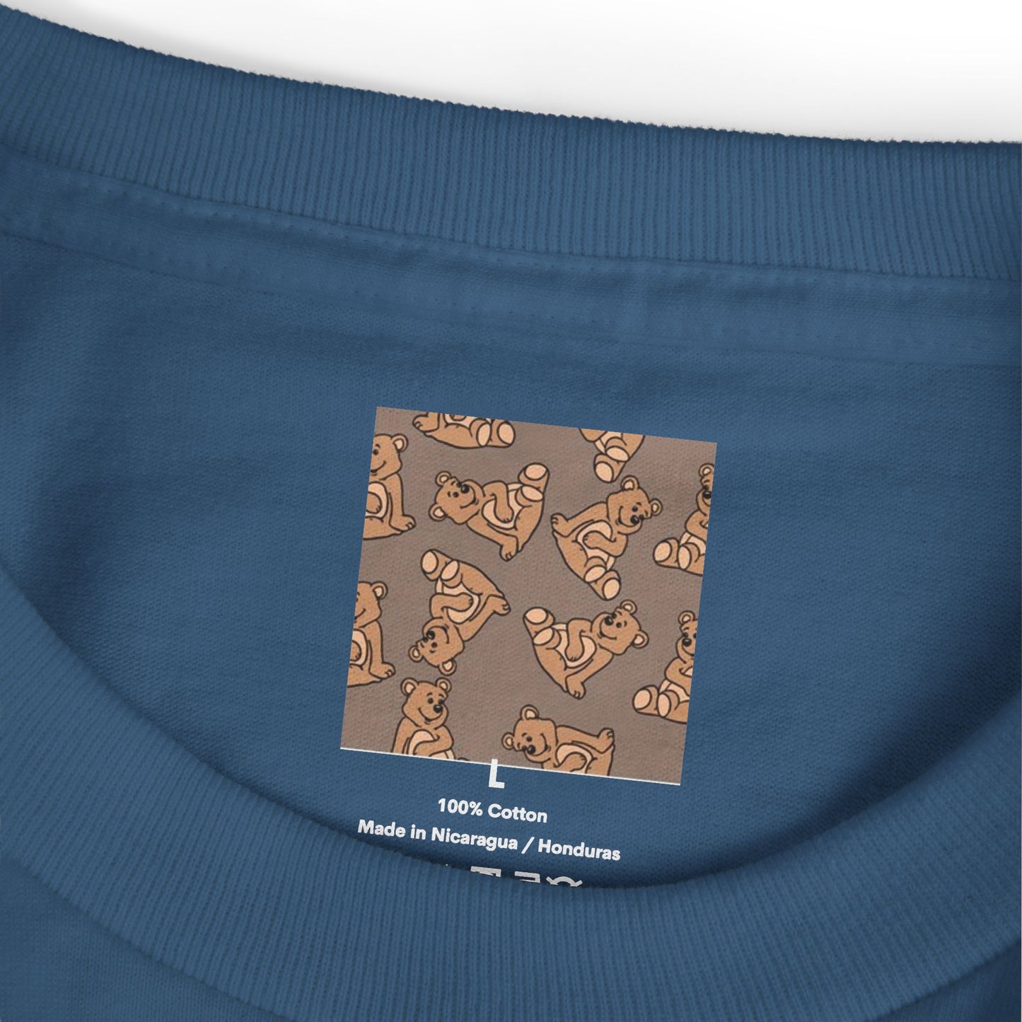 Cute Bear Print Unisex Heavyweight Tee - Perfect for Gifts & Casual Outfits