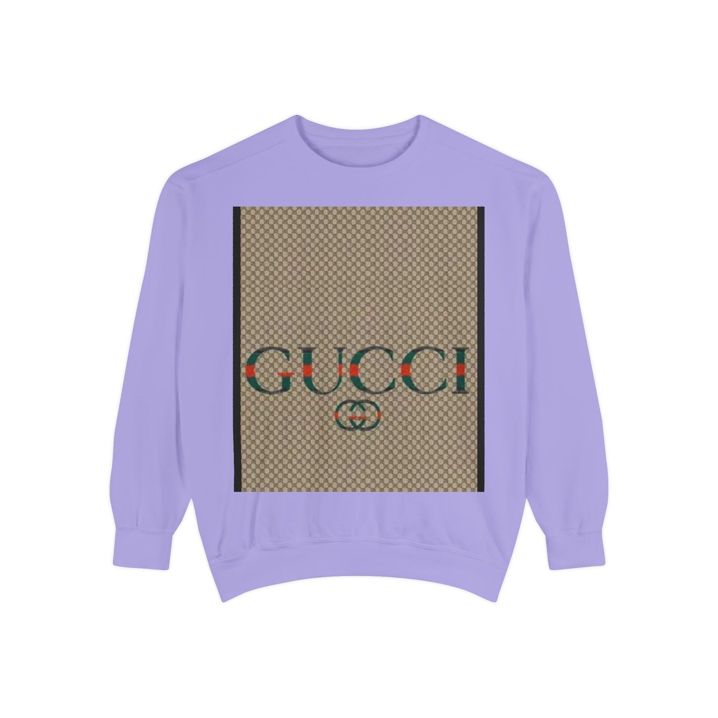Fashionable Unisex Garment-Dyed Sweatshirt with GUCCI Design