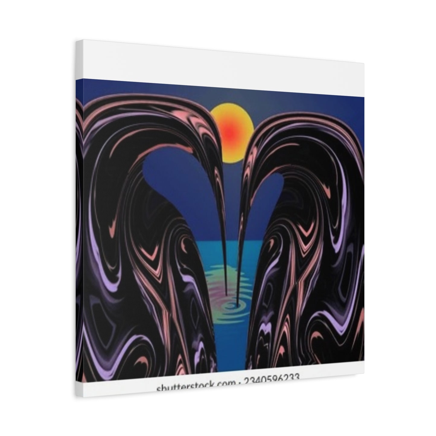 Romantic Abstract Canvas Art - Heart-Shaped Design for Home Decor