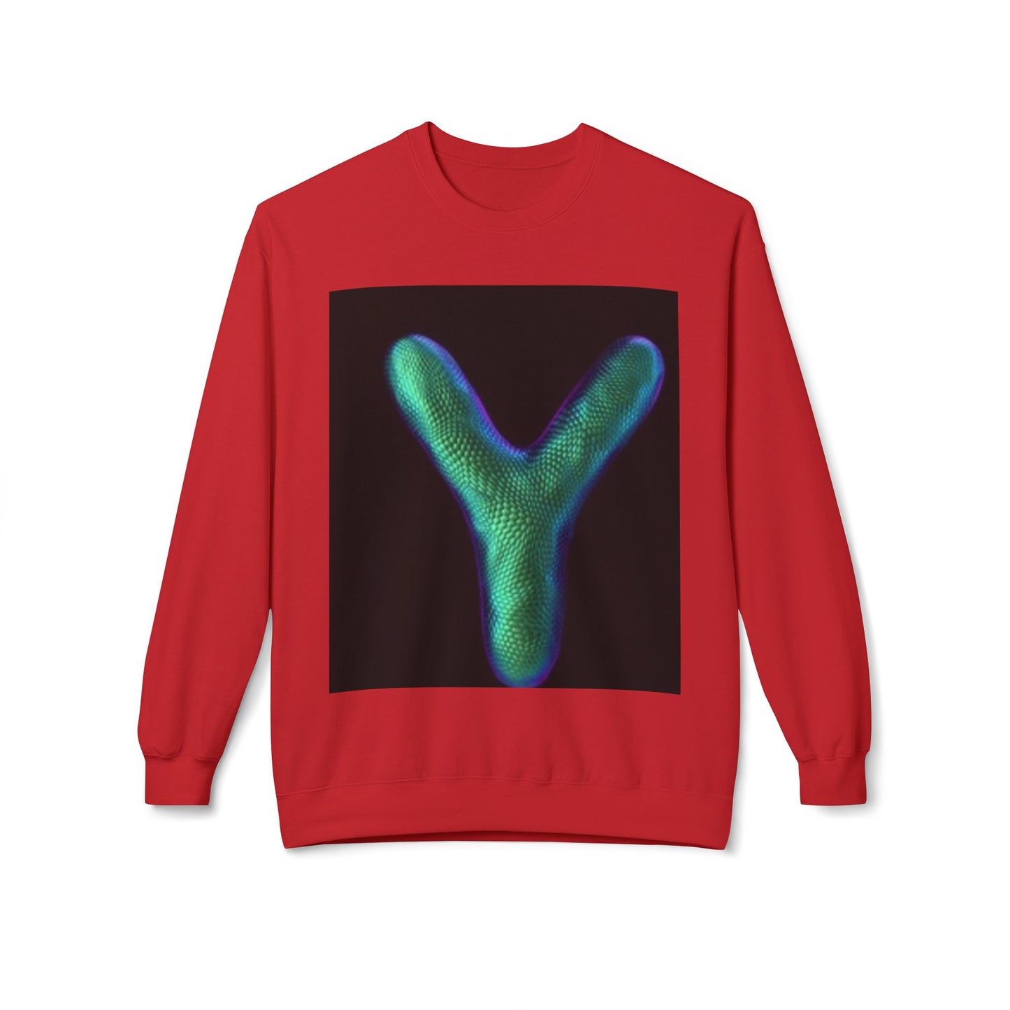 Unisex Y Graphic Fleece Crewneck Sweatshirt - Cozy Modern Style