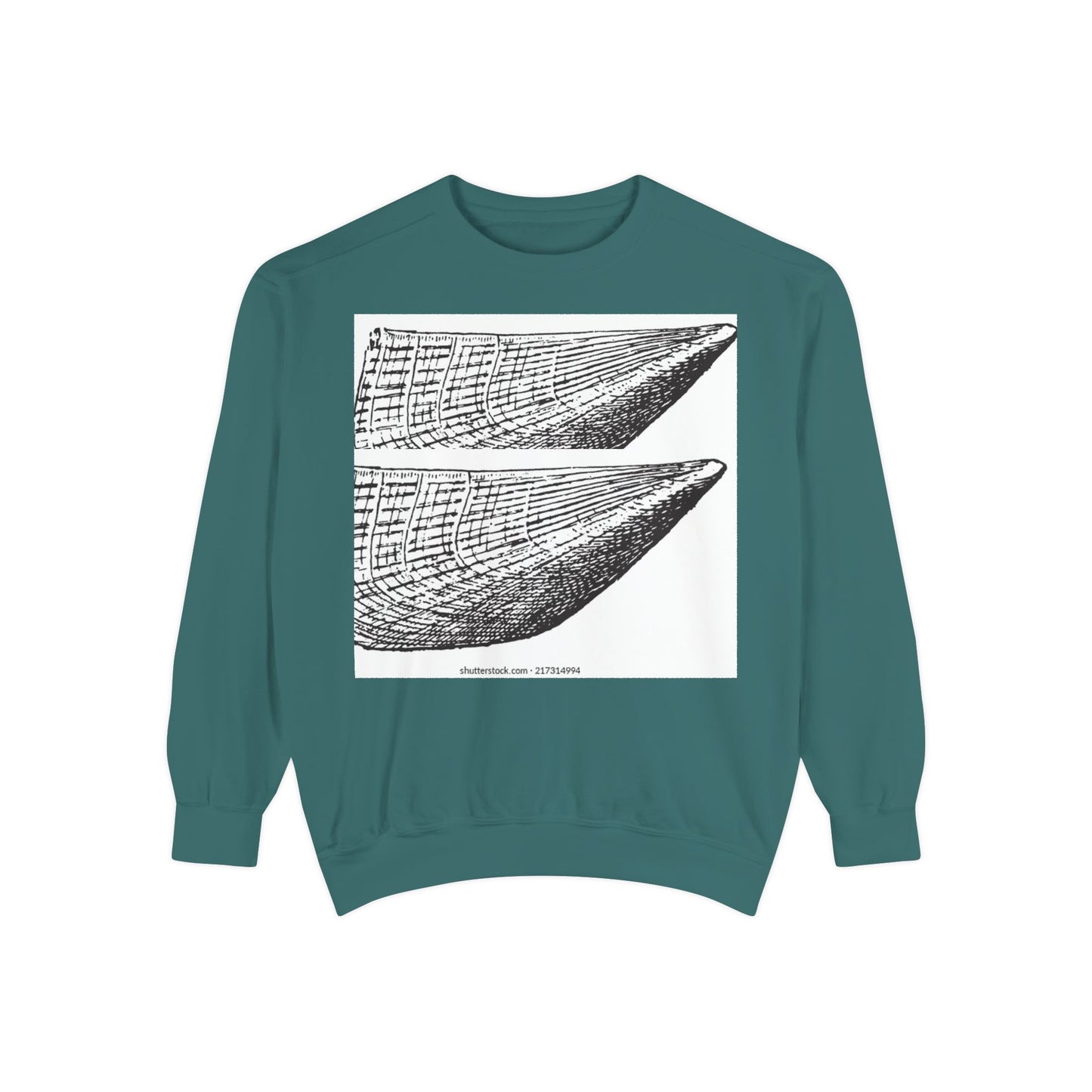 Graphic Unisex Garment-Dyed Sweatshirt | Nautical Design for Ocean Lovers